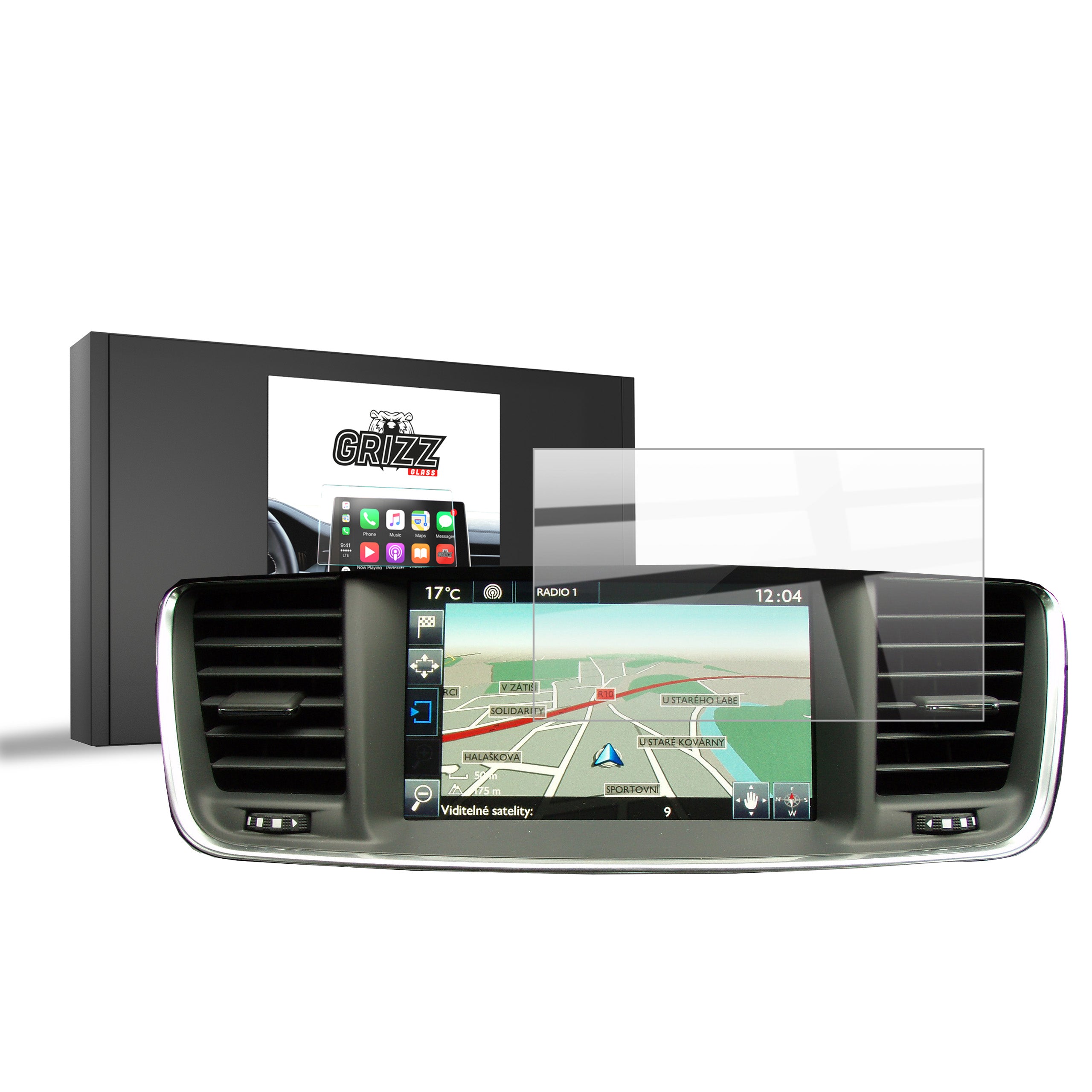 Keramische Autodisplayfolie für Peugeot 508 7" (2010-2018), Grizz Protector