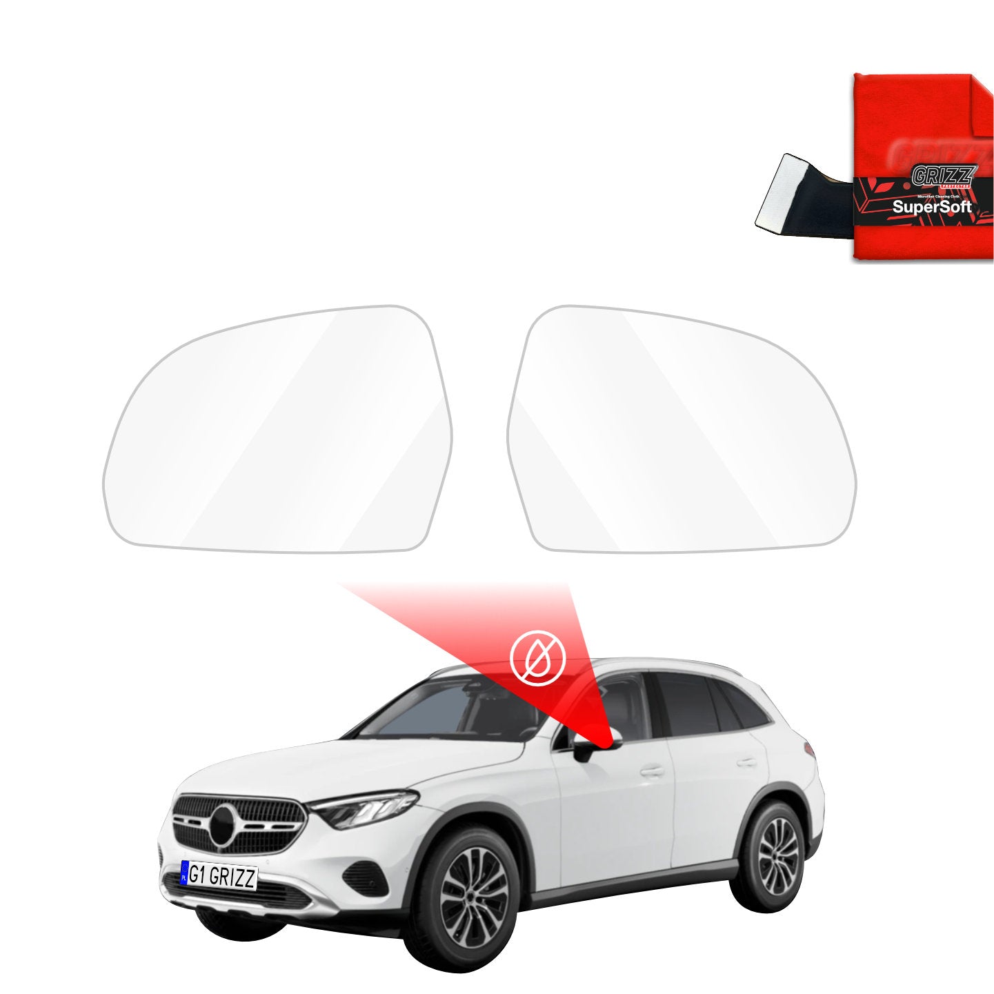 Regenschutzfolie Grizz Protector für Außenspiegel - Mercedes GLC Wagon (2025-2026)