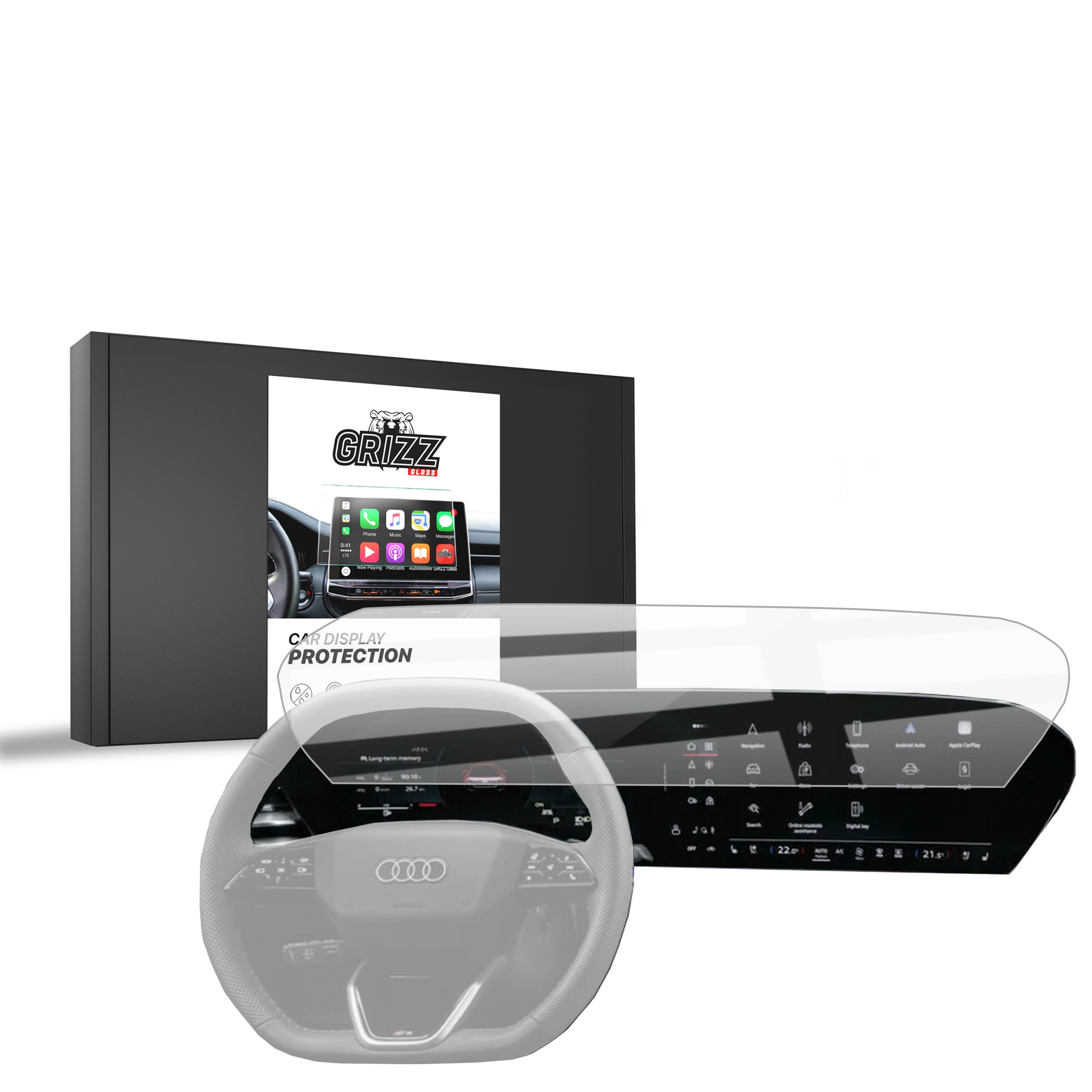 Keramische Autodisplayfolie für Audi A5 B10 26,4" (2025-2026), Grizz Protector