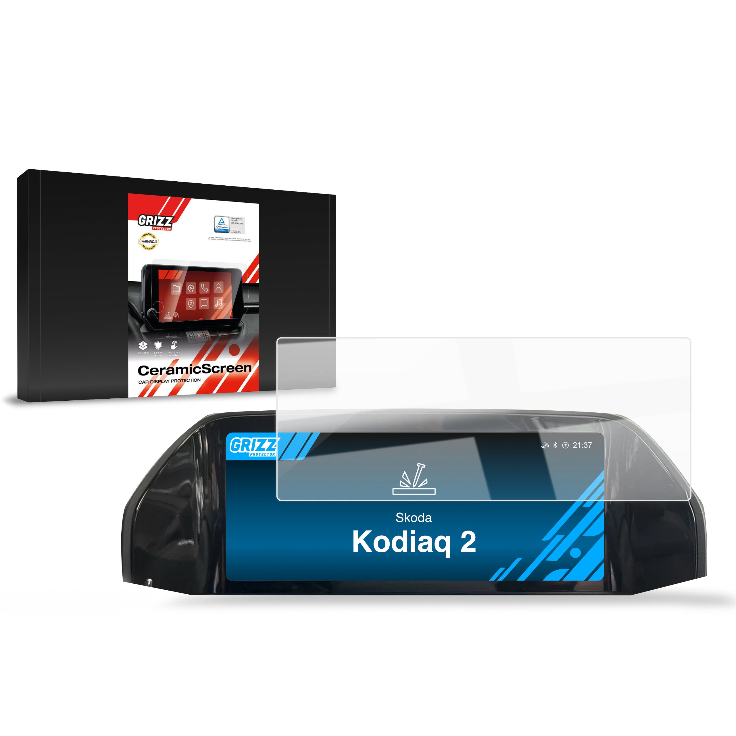 Keramische Autodisplayfolie für Skoda Kodiaq 2 (2024-2026), Grizz Protector