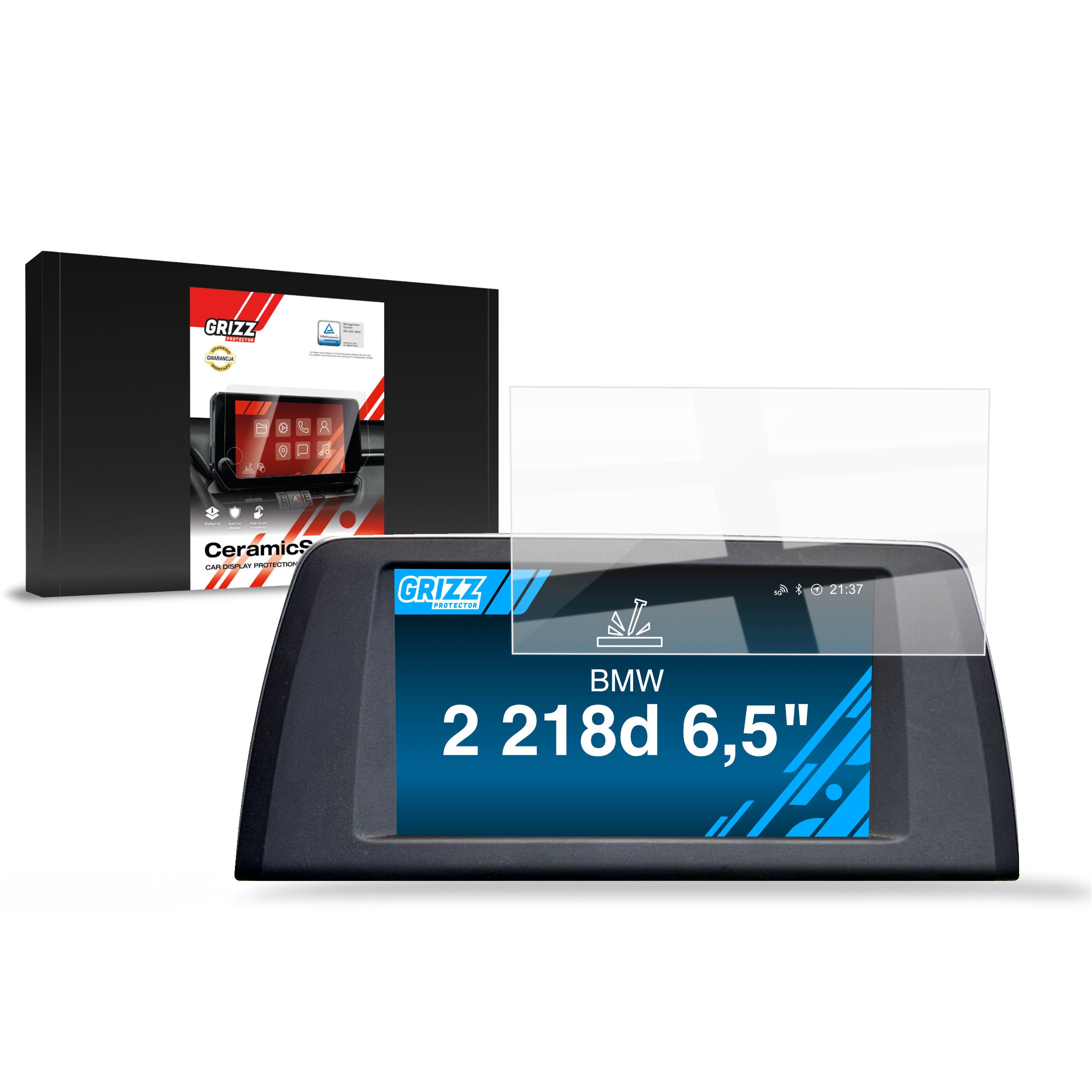 Keramische Autodisplayfolie für BMW 2 218d Active Tourer (2014-2019), Grizz Protector