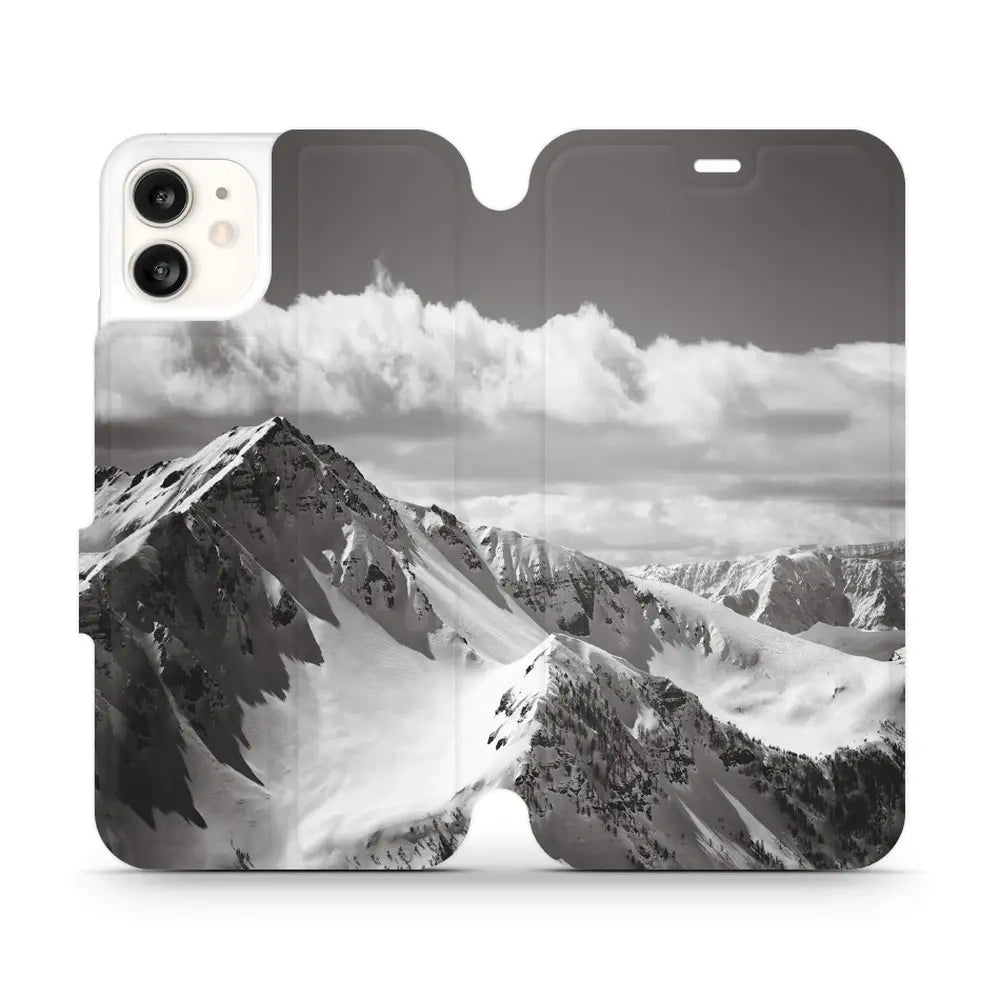 Handyhülle mit klappe für iPhone 11, Mobiwear Book, Berggipfel