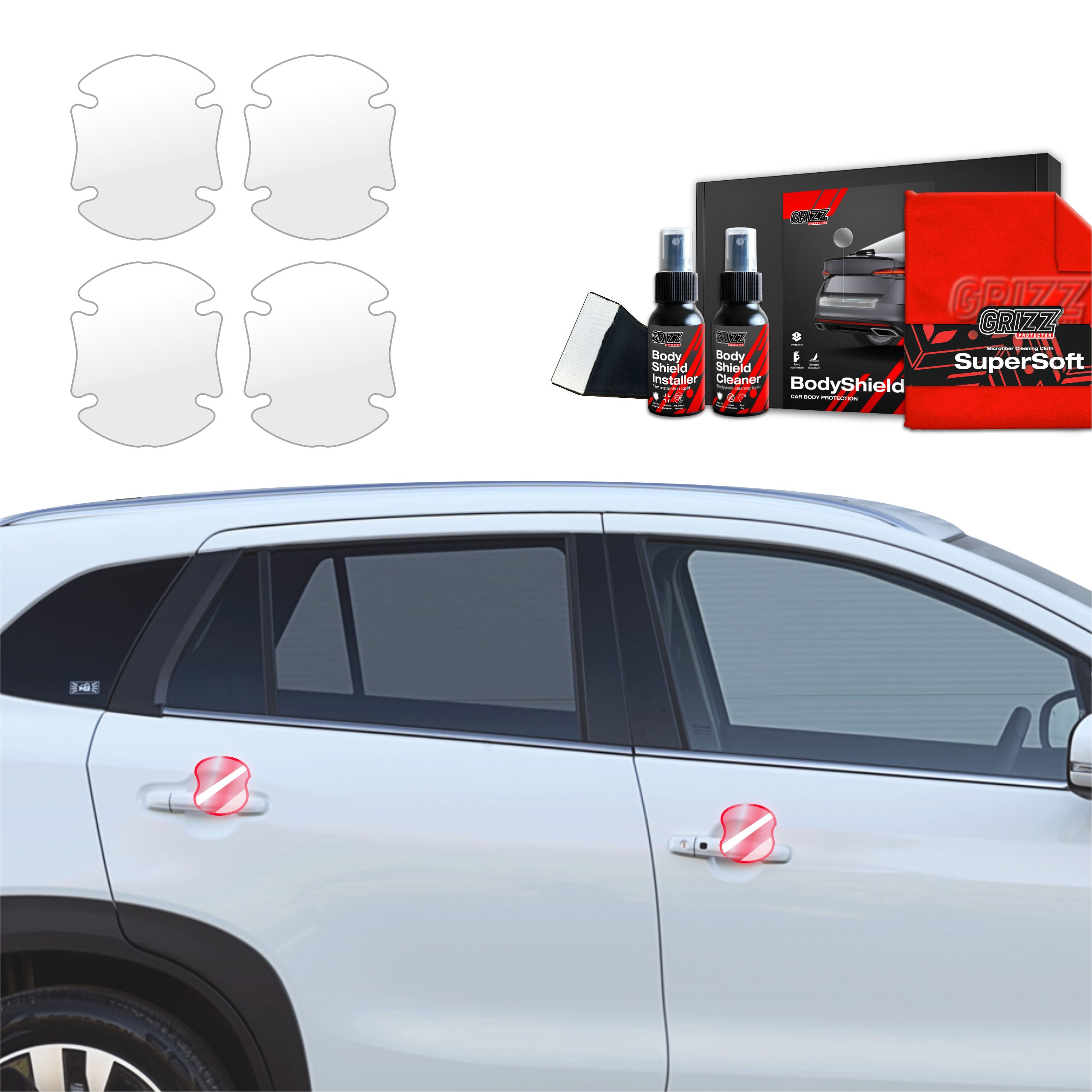 4in1 Schutzfolie Grizz Protector für Türgriffmulden - Suzuki S-Cross (2021-2026)