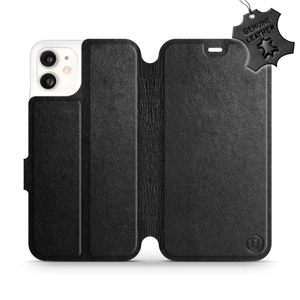 Echtleder Handyhülle für iPhone 11, Mobiwear Leather, Schwarz