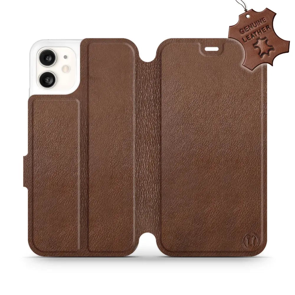 Echtleder Handyhülle für iPhone 11, Mobiwear Leather, Braun