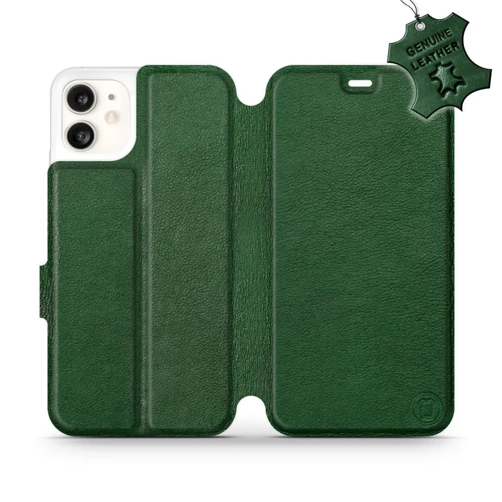 Echtleder Handyhülle für iPhone 11, Mobiwear Leather, Grün