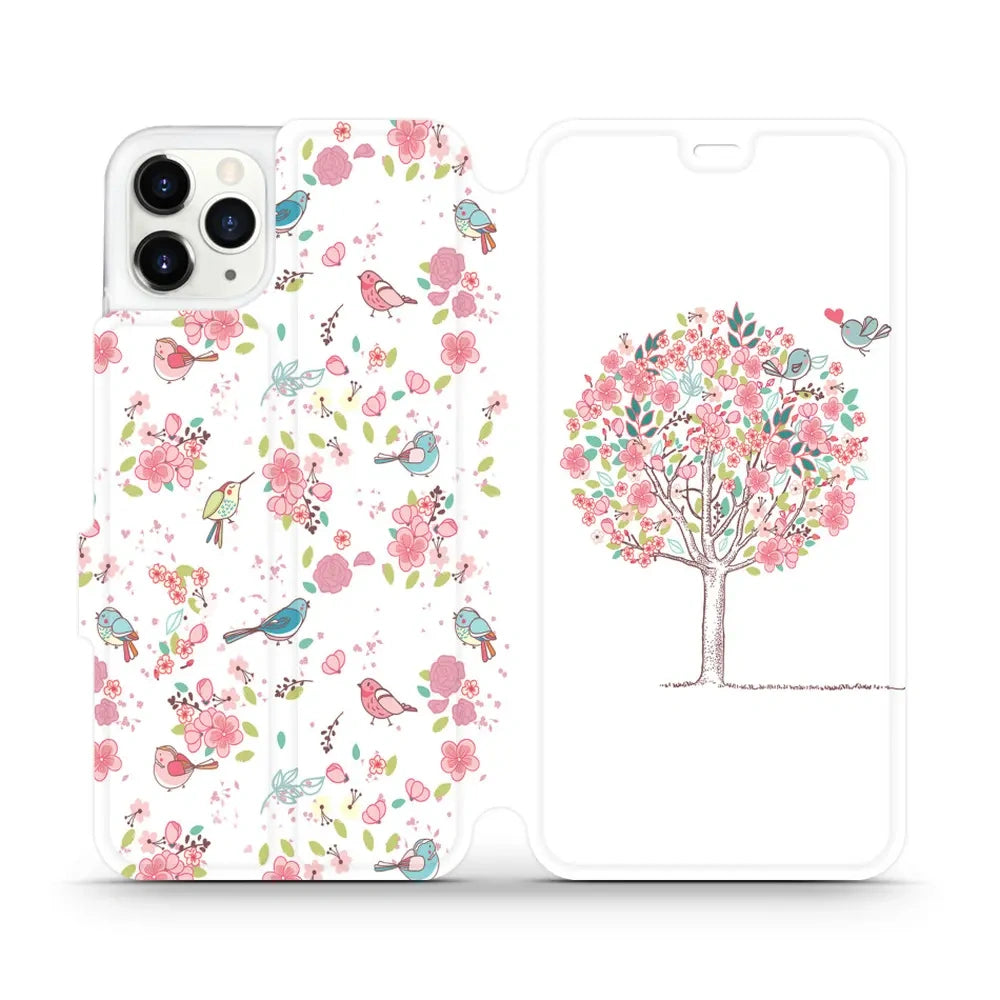 Handyhülle mit klappe für iPhone 11 Pro Max, Mobiwear Book, Rosa Hain