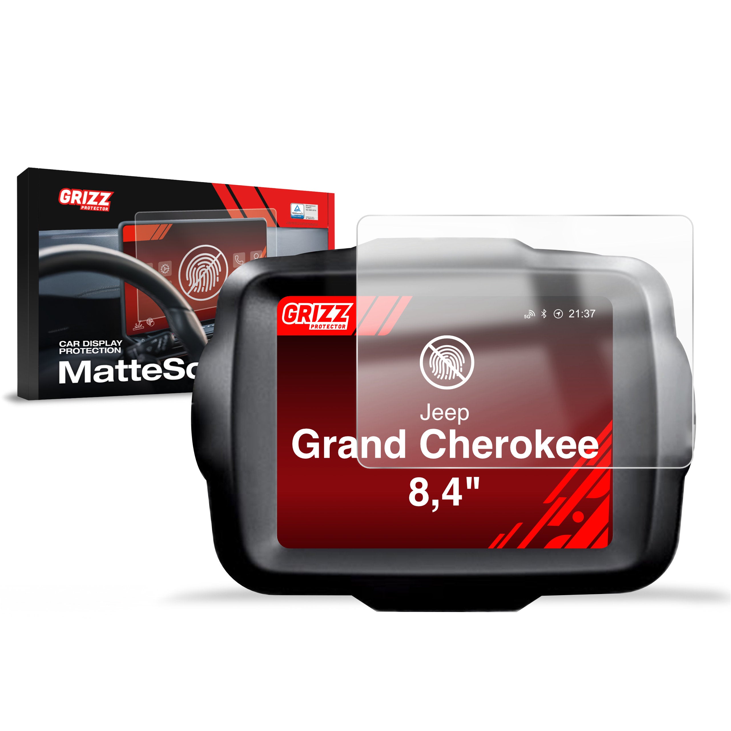 Matte Autodisplayfolie für Jeep Grand Cherokee 8,4" (2014-2018), Grizz Protector