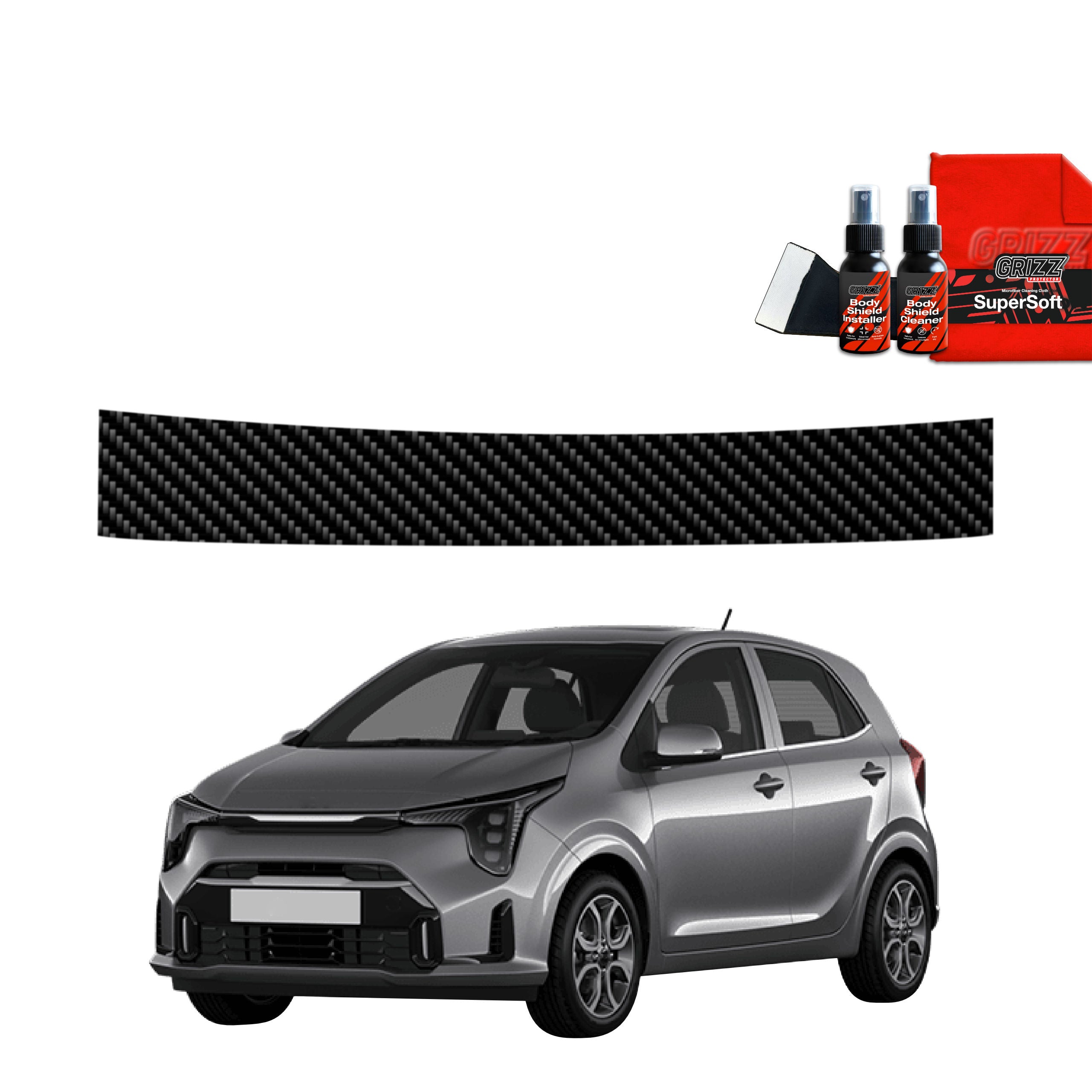 Kohlenstoff Schutzfolie Grizz Protector für Ladekante - Kia Picanto (2023-2026)