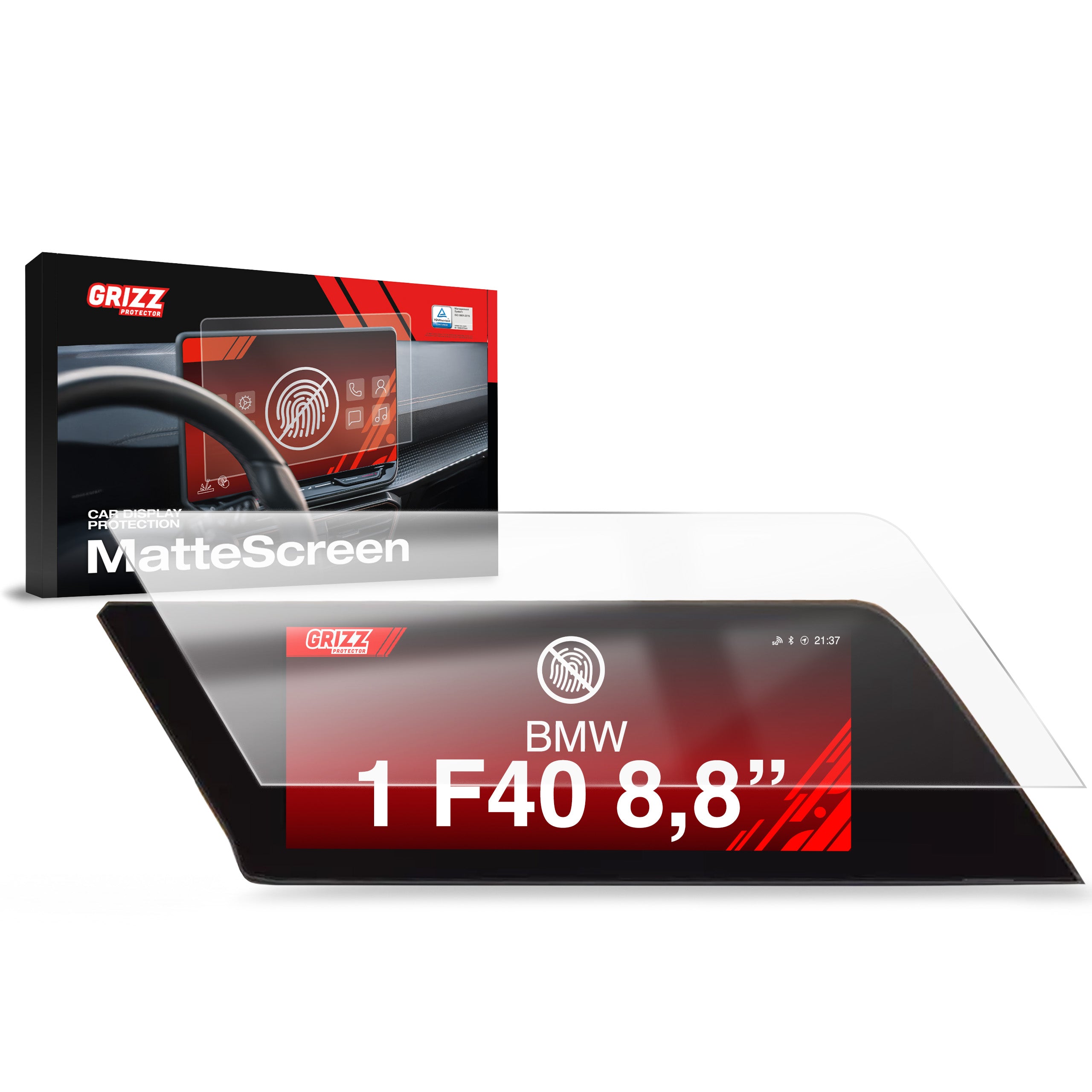 Matte Autodisplayfolie für BMW 1 F40 8,8" (2019-2023), Grizz Protector