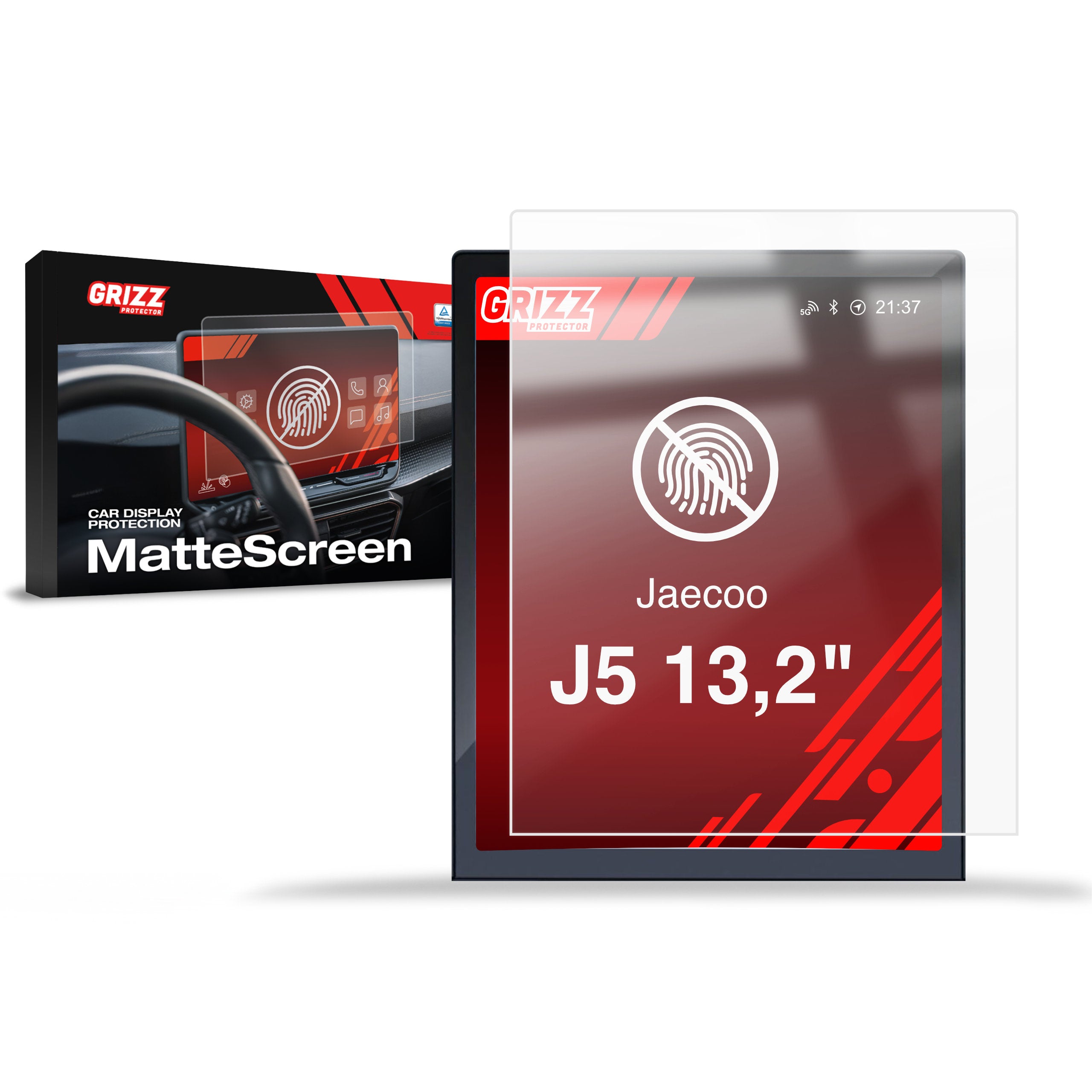 Matte Autodisplayfolie für Jaecoo J5 13,2" (2025-2026), Grizz Protector