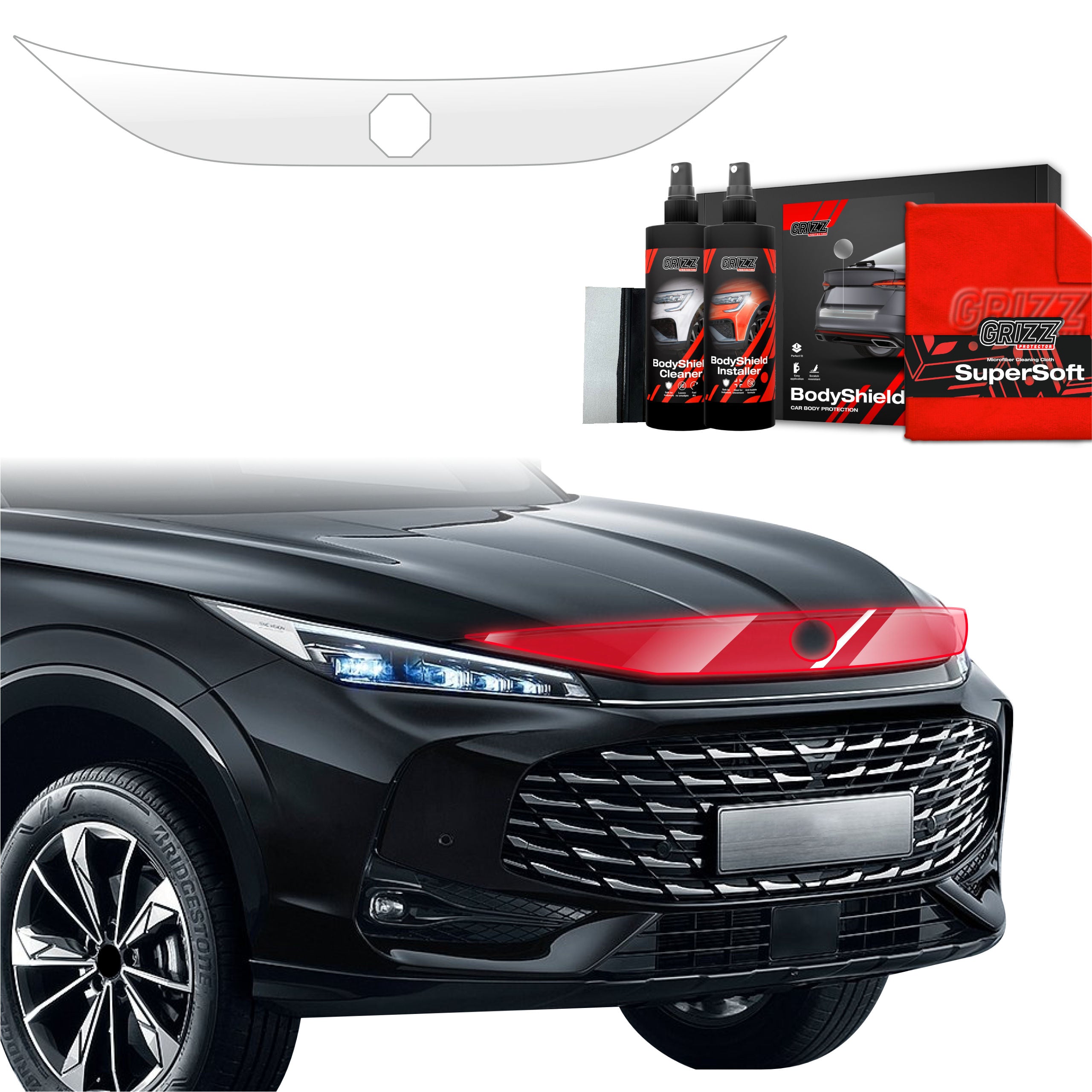 Schutzfolie Grizz Protector für Motorhaube - MG HS (2024-2026)
