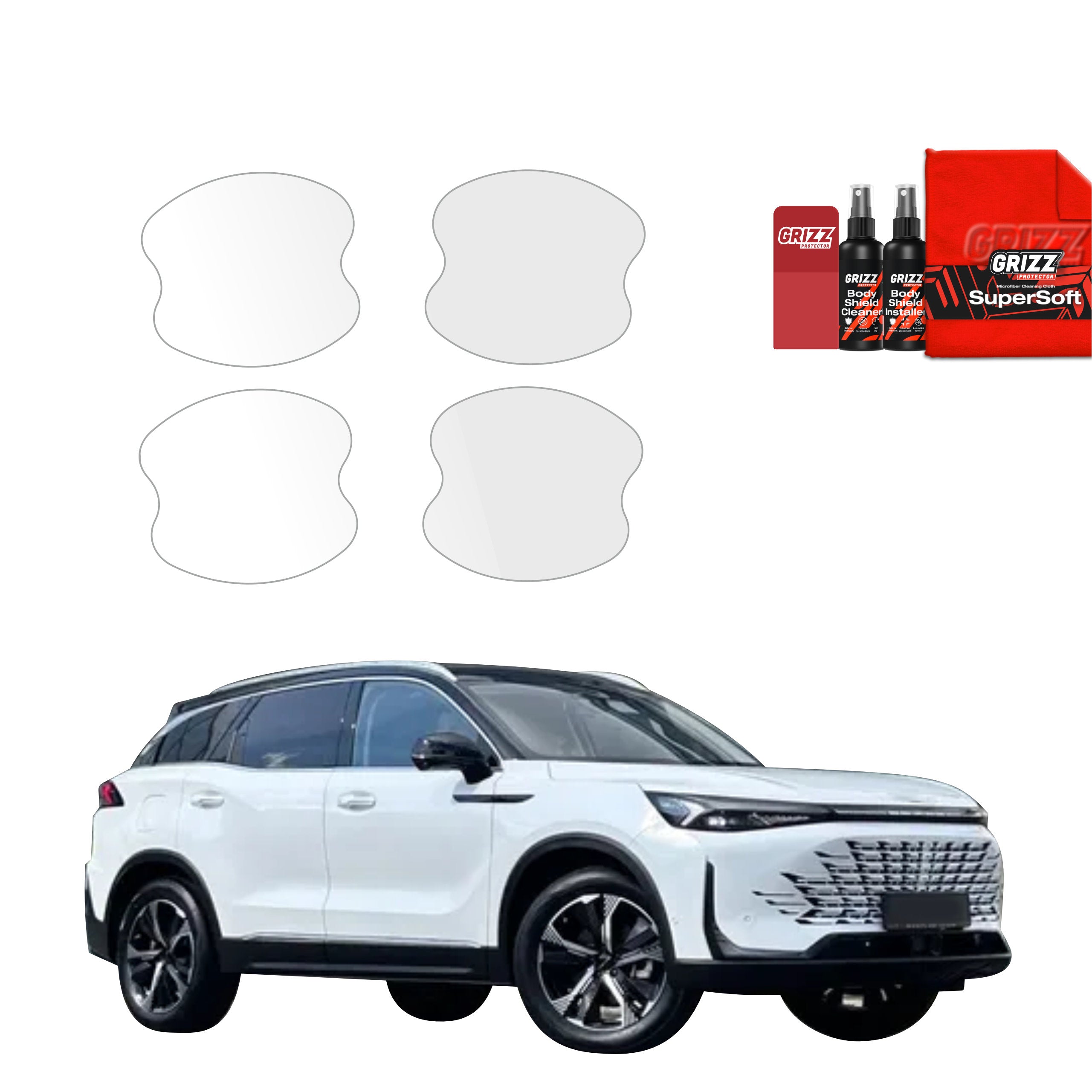 4in1 Schutzfolie Grizz Protector für Türgriffmulden - BAIC BEIJING 7 (2024-2026)