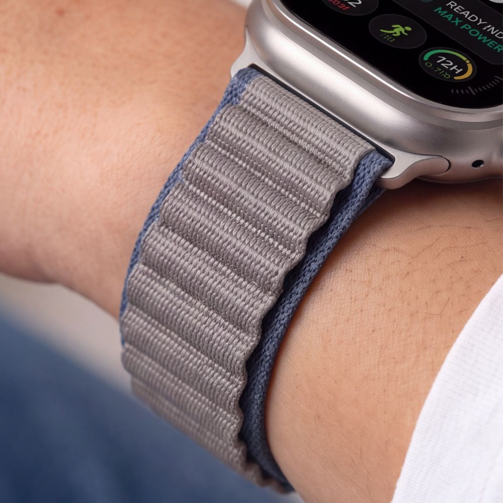 Armband für Apple Watch 49/46/45/44 mm, Tech Protect Nylon Pro, Dunkelgrau (9/9)