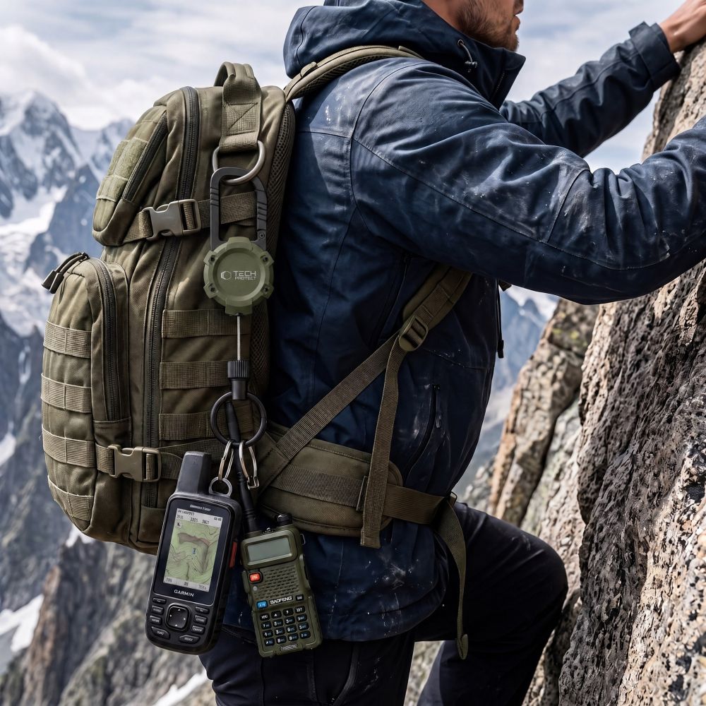 Anti-Diebstahl Handy Lanyard mit einziehbarem Seil, Tech-Protect ATH03 UrbanLoop, Grün (9/9)