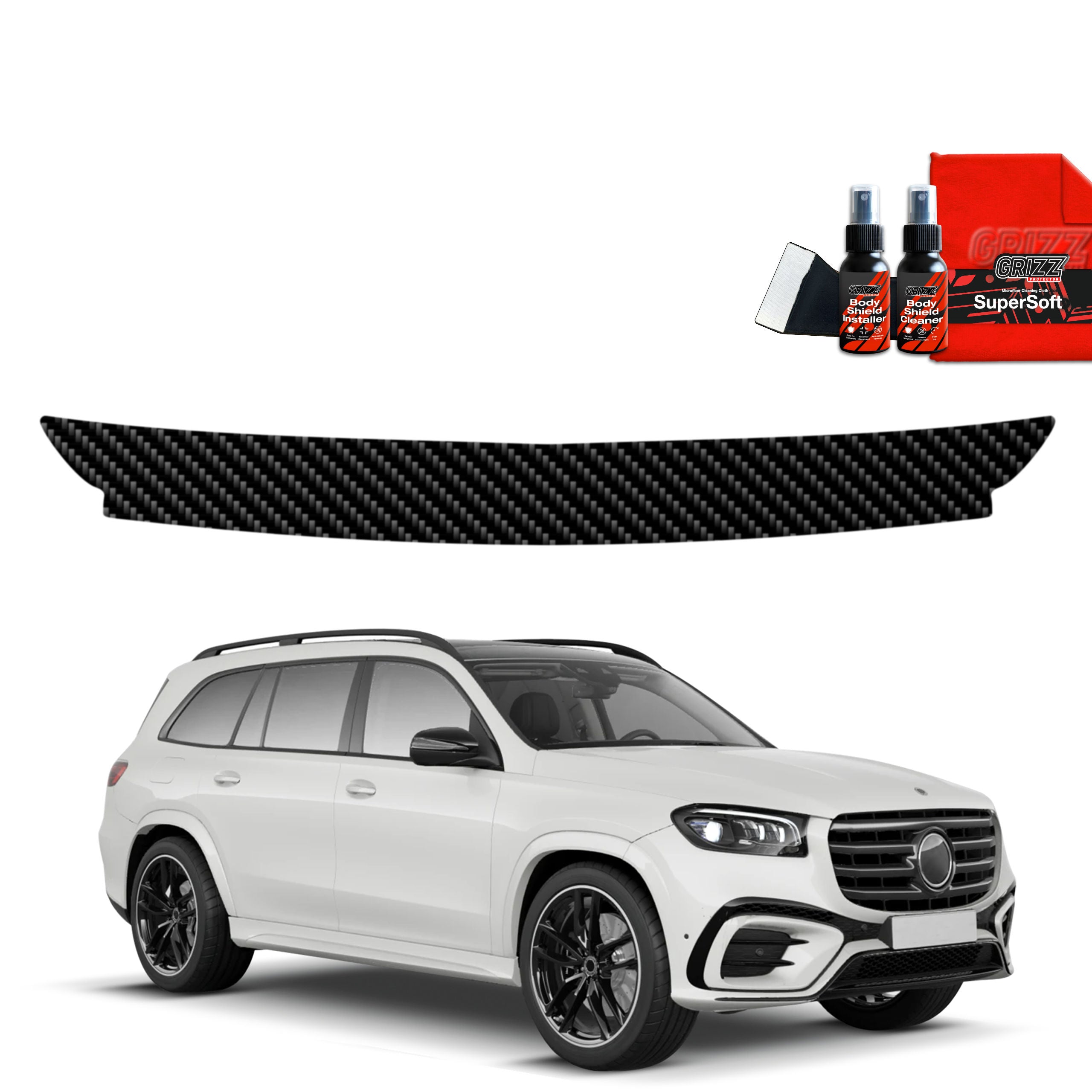 Kohlenstoff Schutzfolie Grizz Protector für Ladekante - Mercedes GLS 450d (2023-2026)