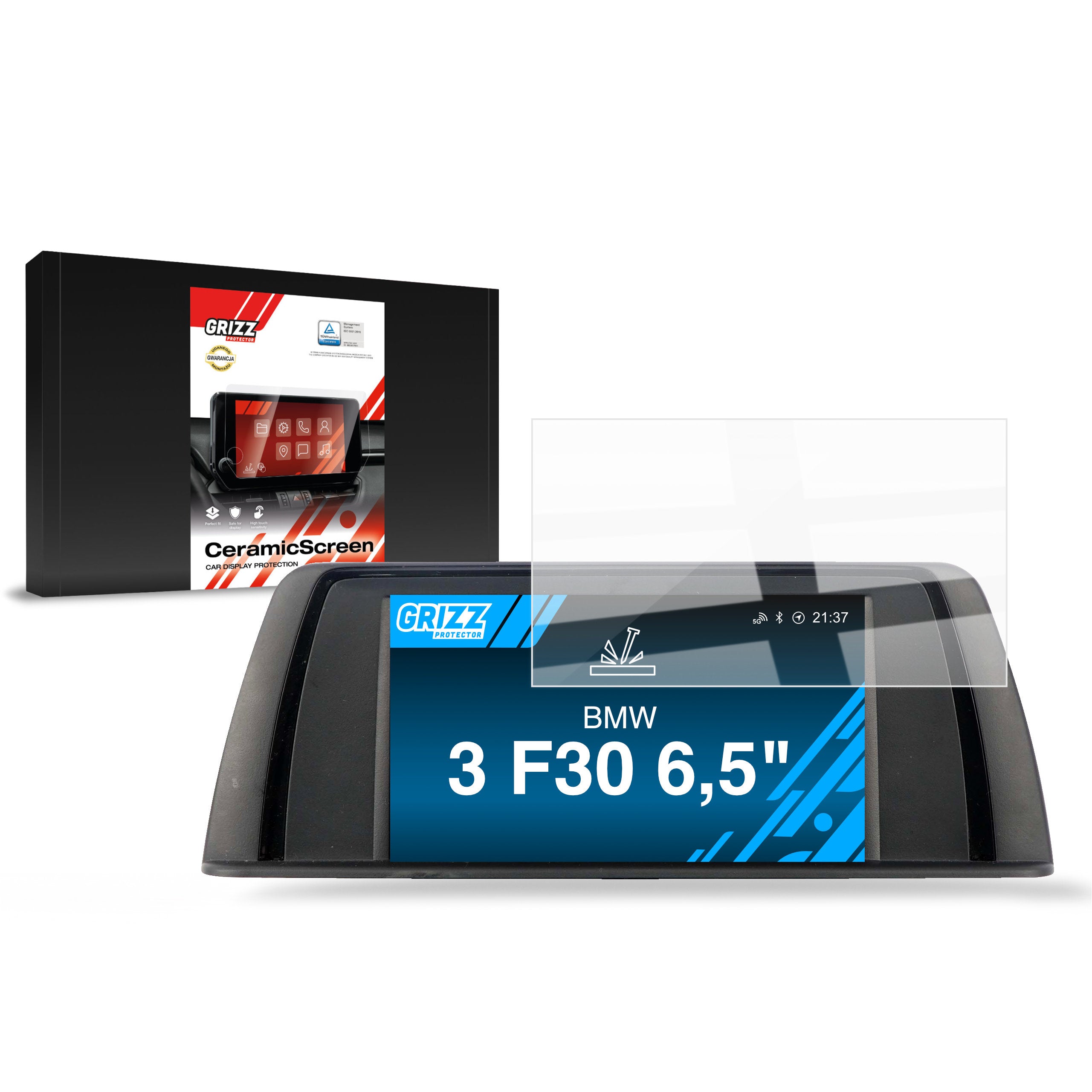 Keramische Autodisplayfolie für BMW 3 F30 6,5" (2014-2019), Grizz Protector