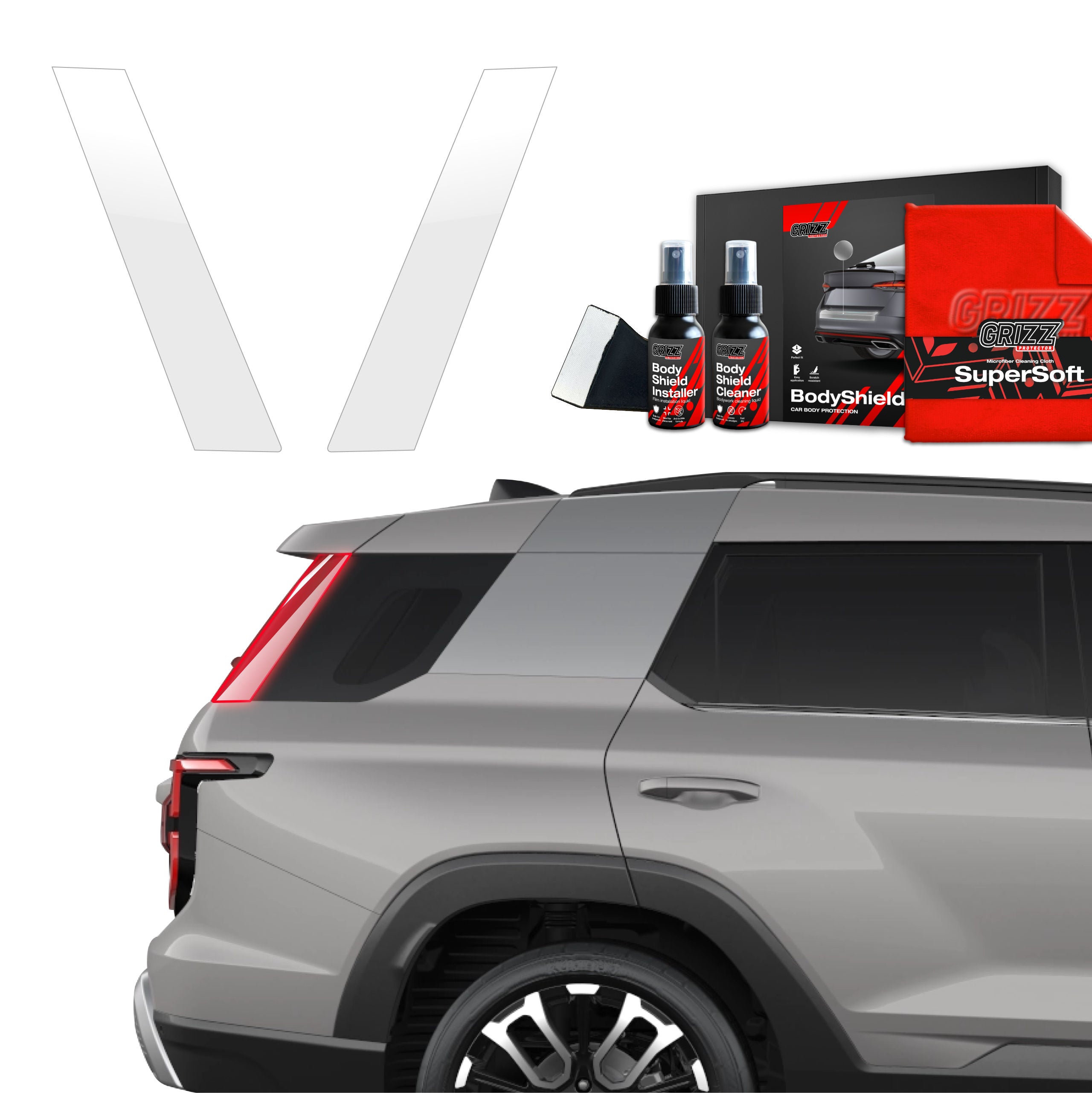 2in1 Schutzfolie Grizz Protector für C-Säule - SsangYong Torres (2024-2026)