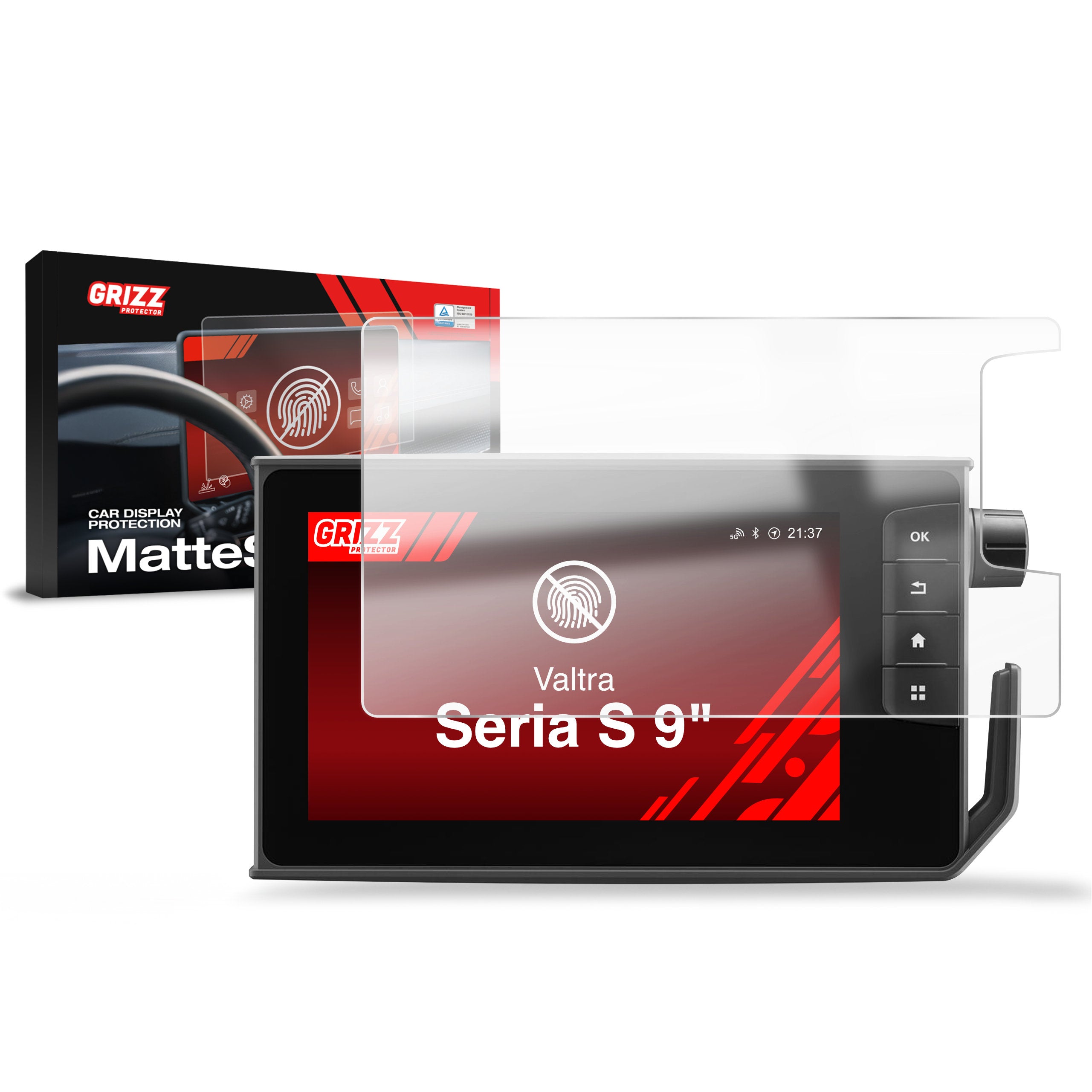Matte Autodisplayfolie für Valtra seria S SmartTouch 9" (2017-2026), Grizz Protector
