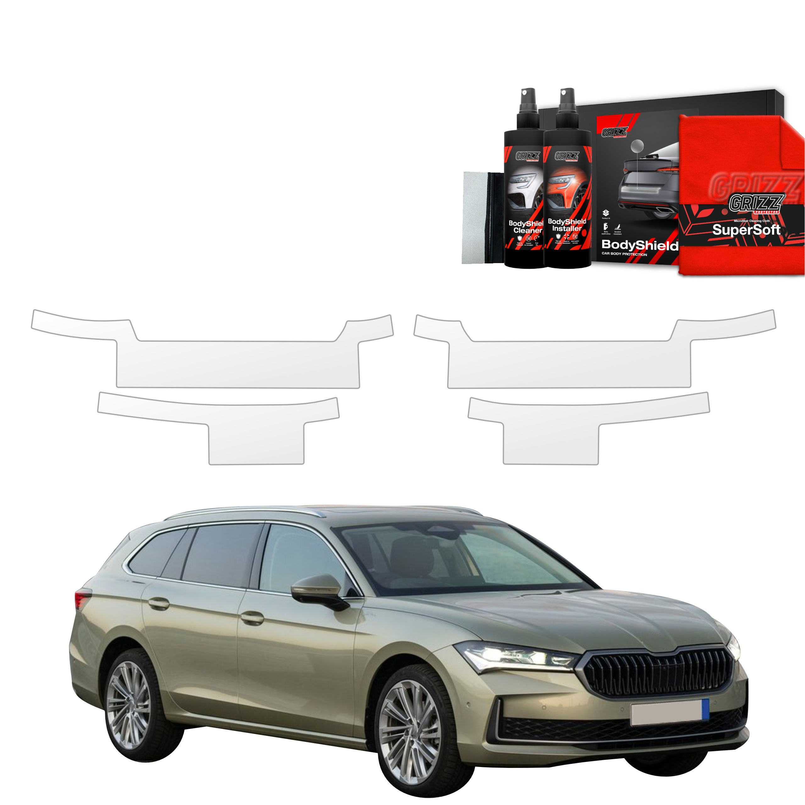 4in1 Schutzfolie Grizz Protector für Schweller - Skoda Superb 4 Combi (2024-2026)