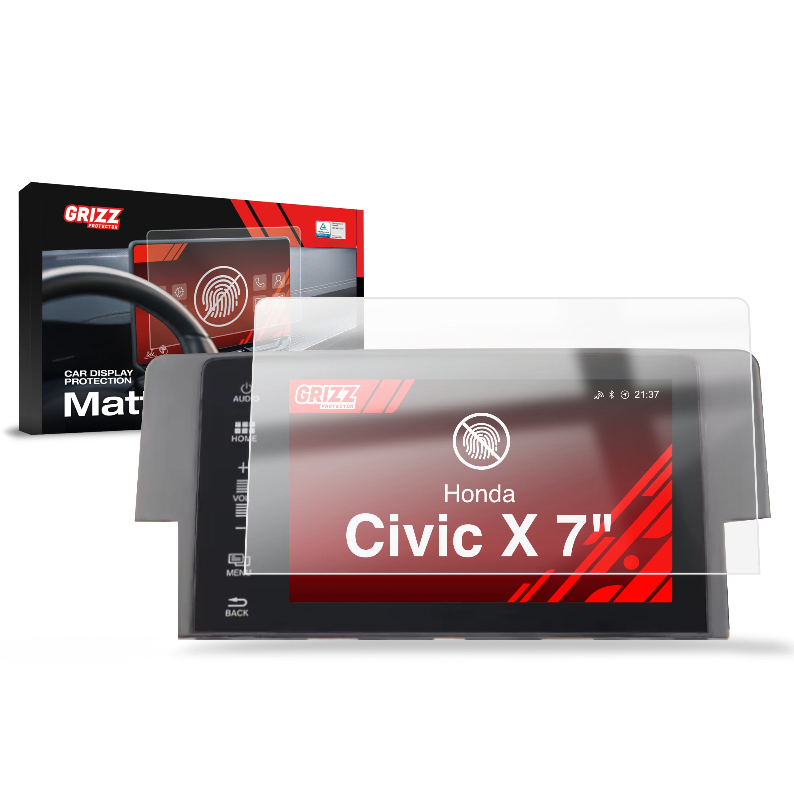 Matte Autodisplayfolie für Honda Civic X (2016-2020), Grizz Protector