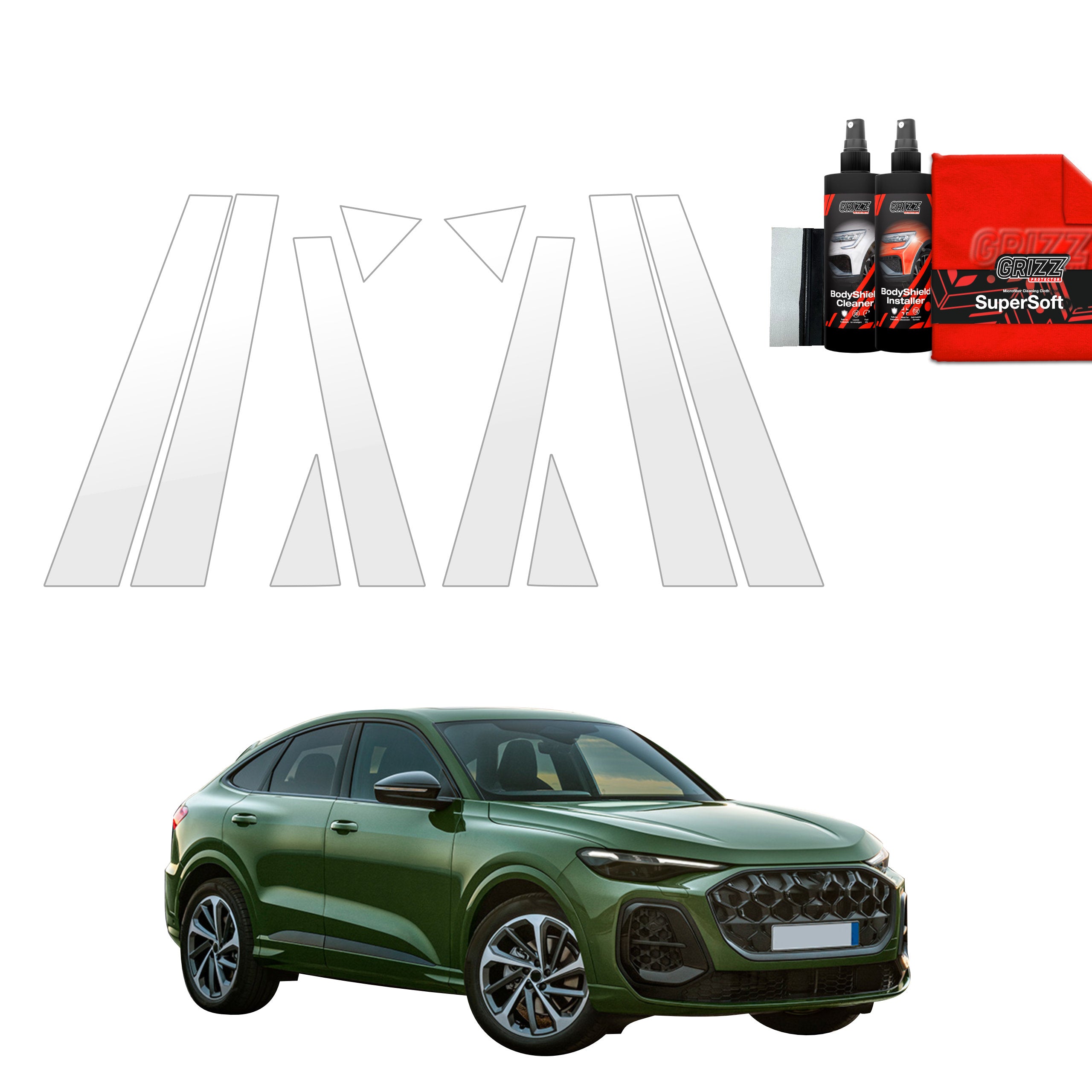 10in1 Schutzfolie Grizz Protector für A-B-C-Säule - Audi Q5 Sportback (2025-2026)