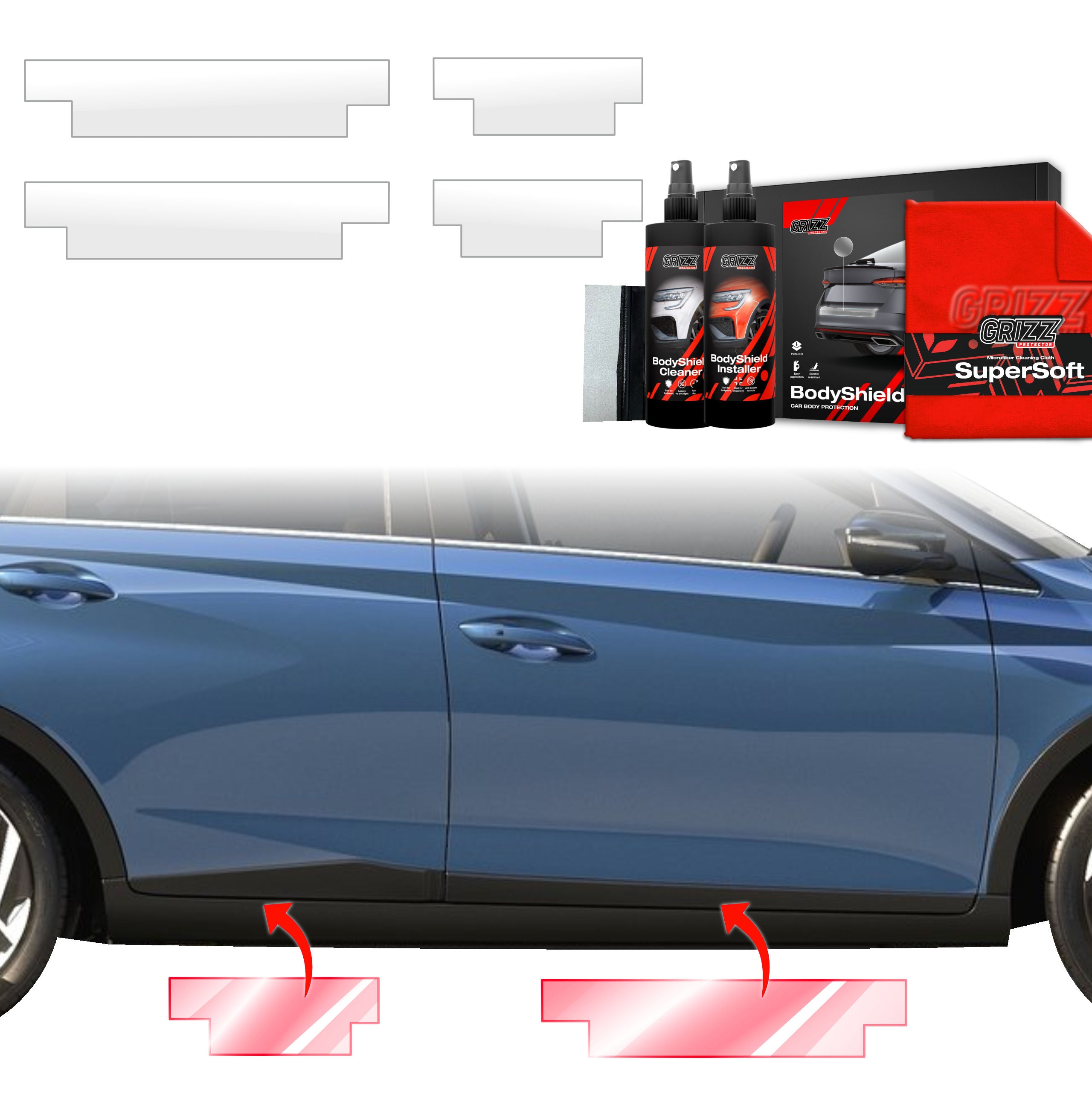 4in1 Schutzfolie Grizz Protector für Schweller - Hyundai Bayon (2024-2026)