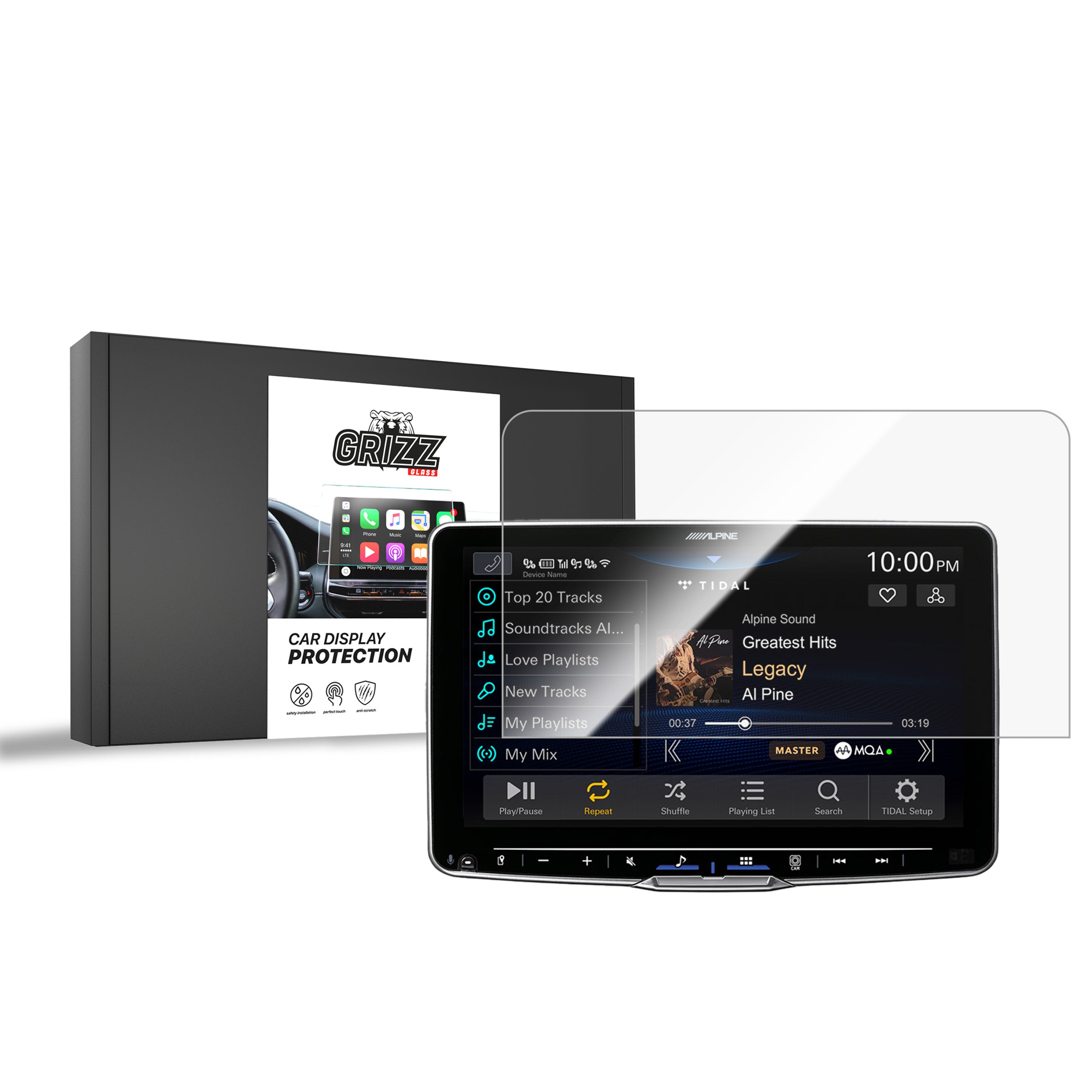 Keramische Autodisplayfolie für Alpine Halo9 iLX-F905D, Grizz Protector