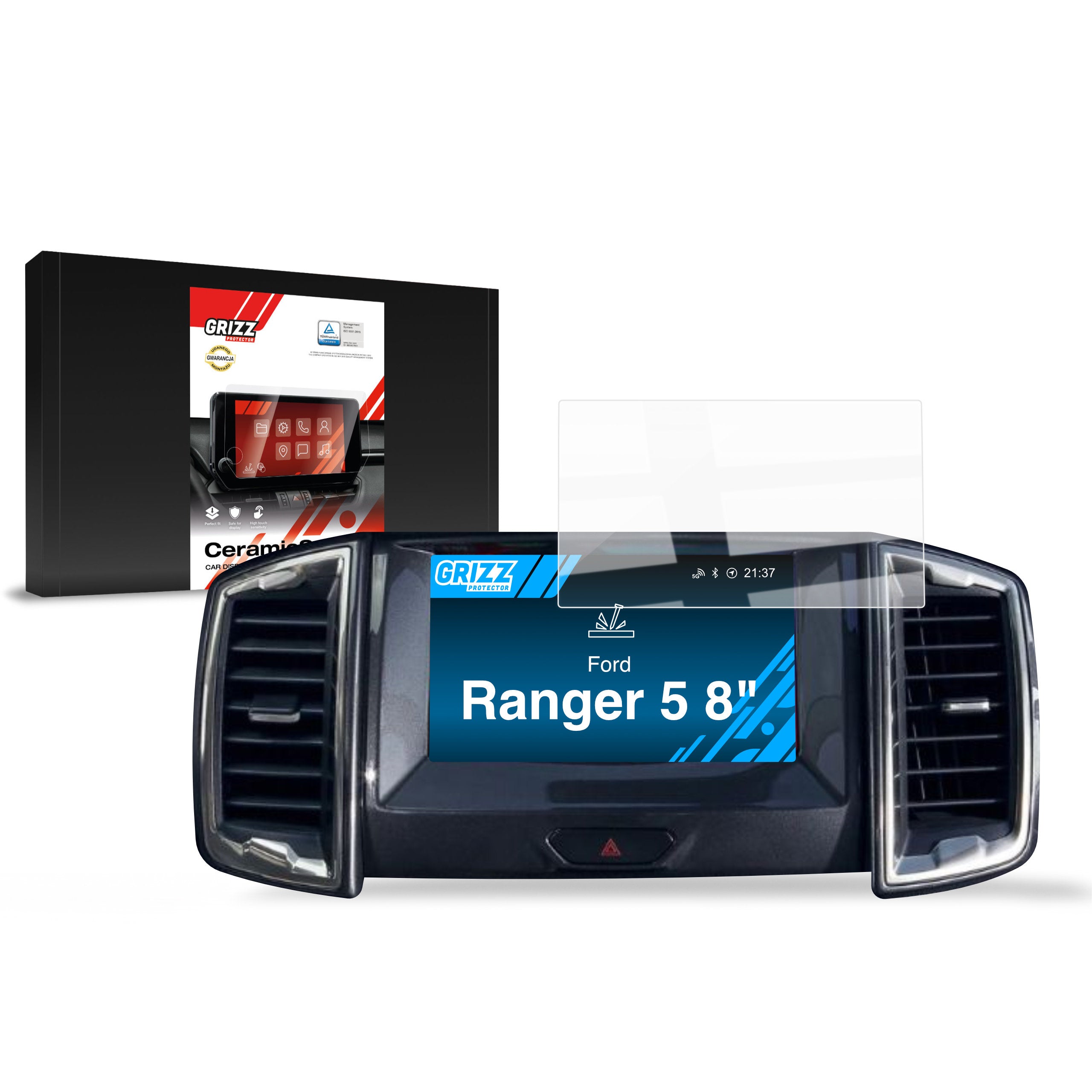 Keramische Autodisplayfolie für Ford Ranger 5 (2015-2023), Grizz Protector