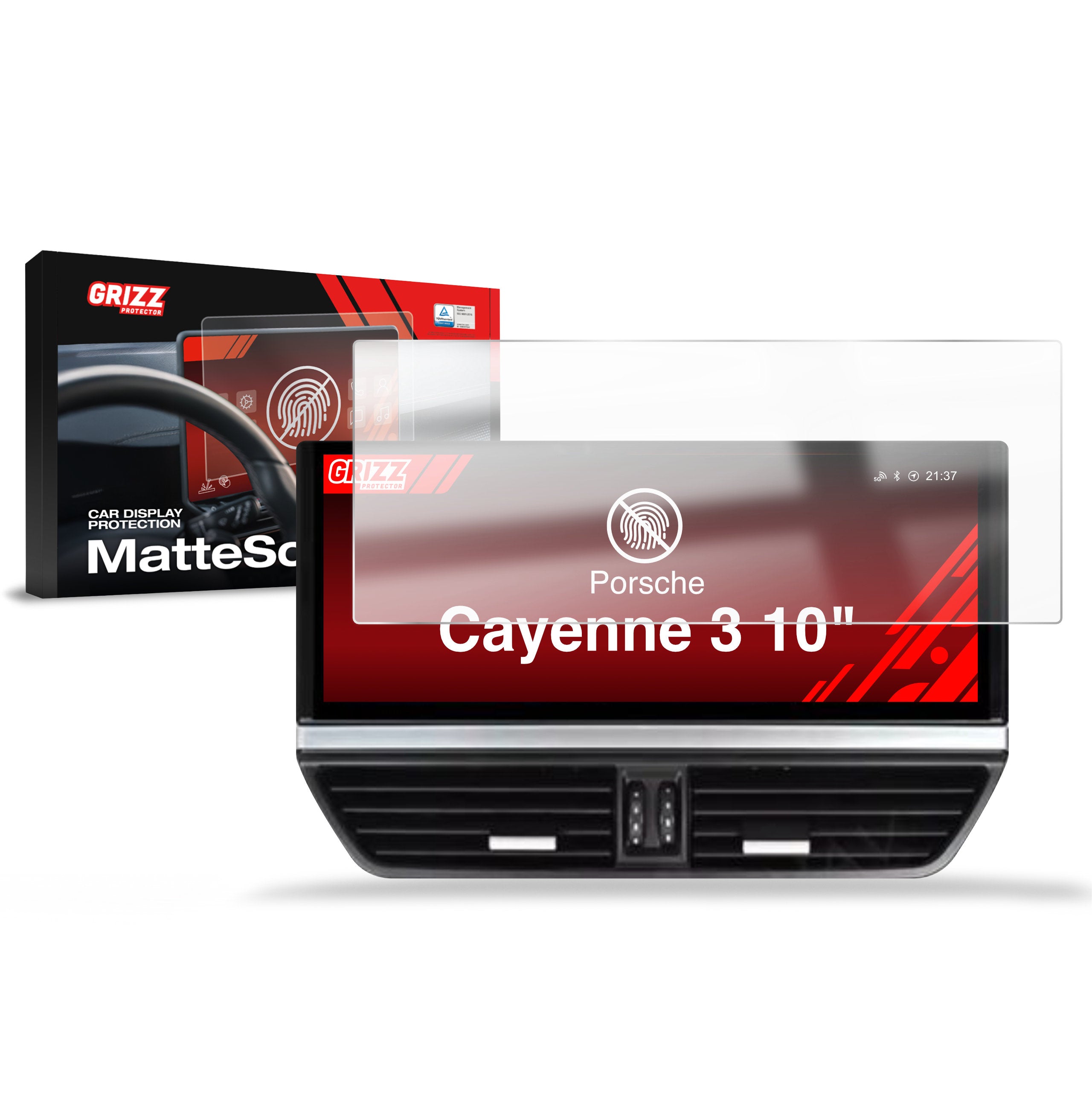 Matte Autodisplayfolie für Porsche Cayenne 3 (2017-2023), Grizz Protector