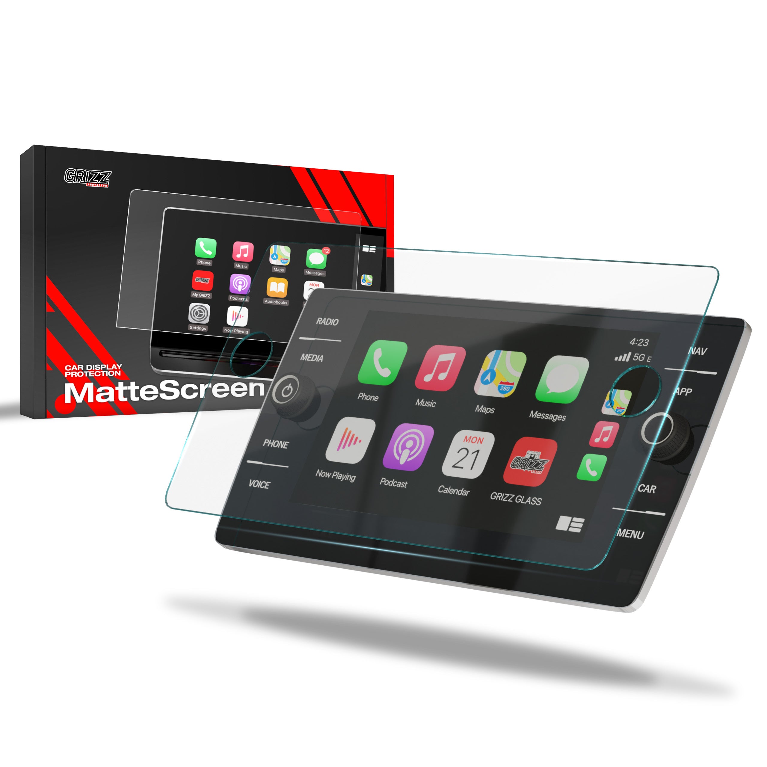 Matte Autodisplayfolie für Volkswagen Polo 6 Discover Media (2018-2026), Grizz Protector