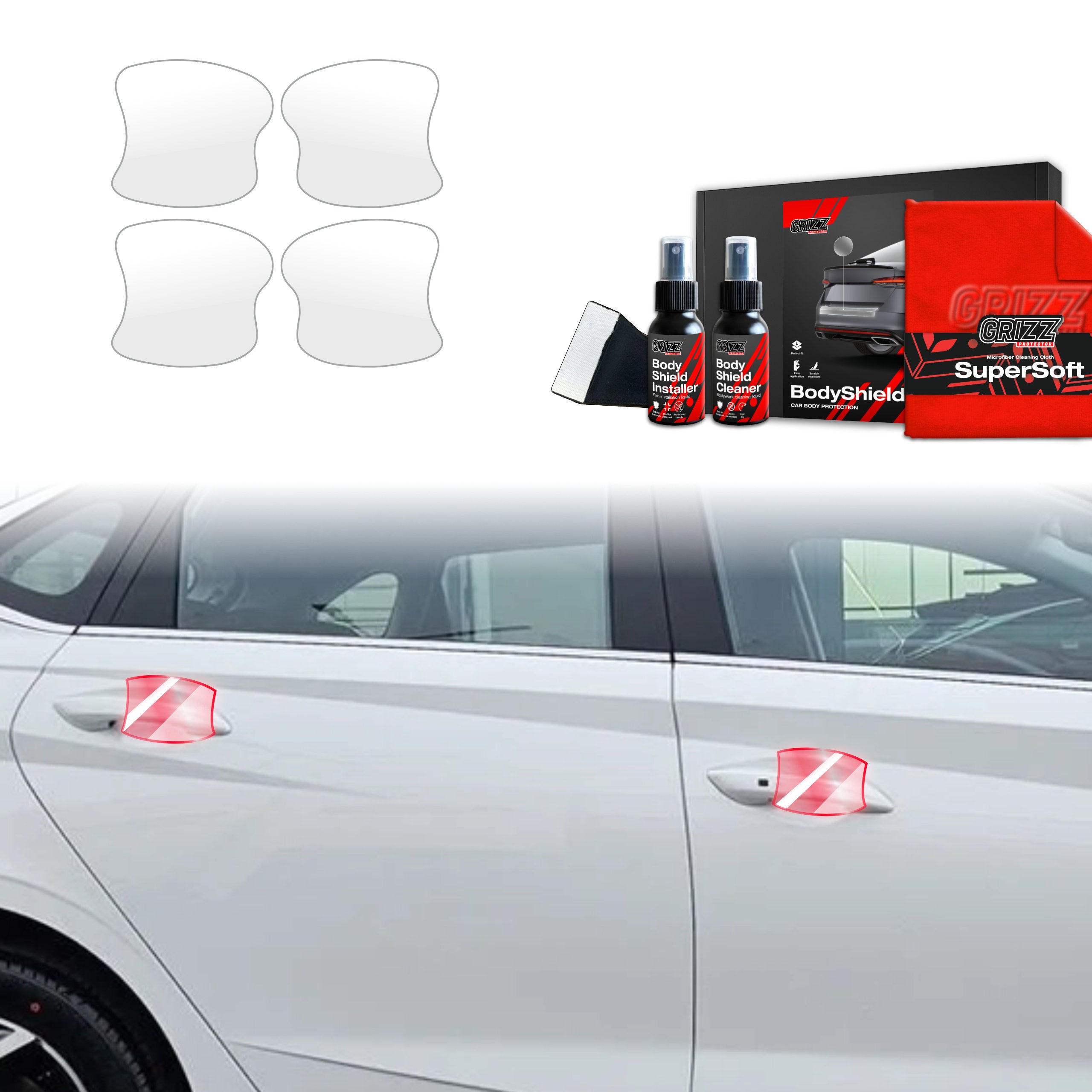 4in1 Schutzfolie Grizz Protector für Türgriffmulden - Hyundai i20 (2023-2026)