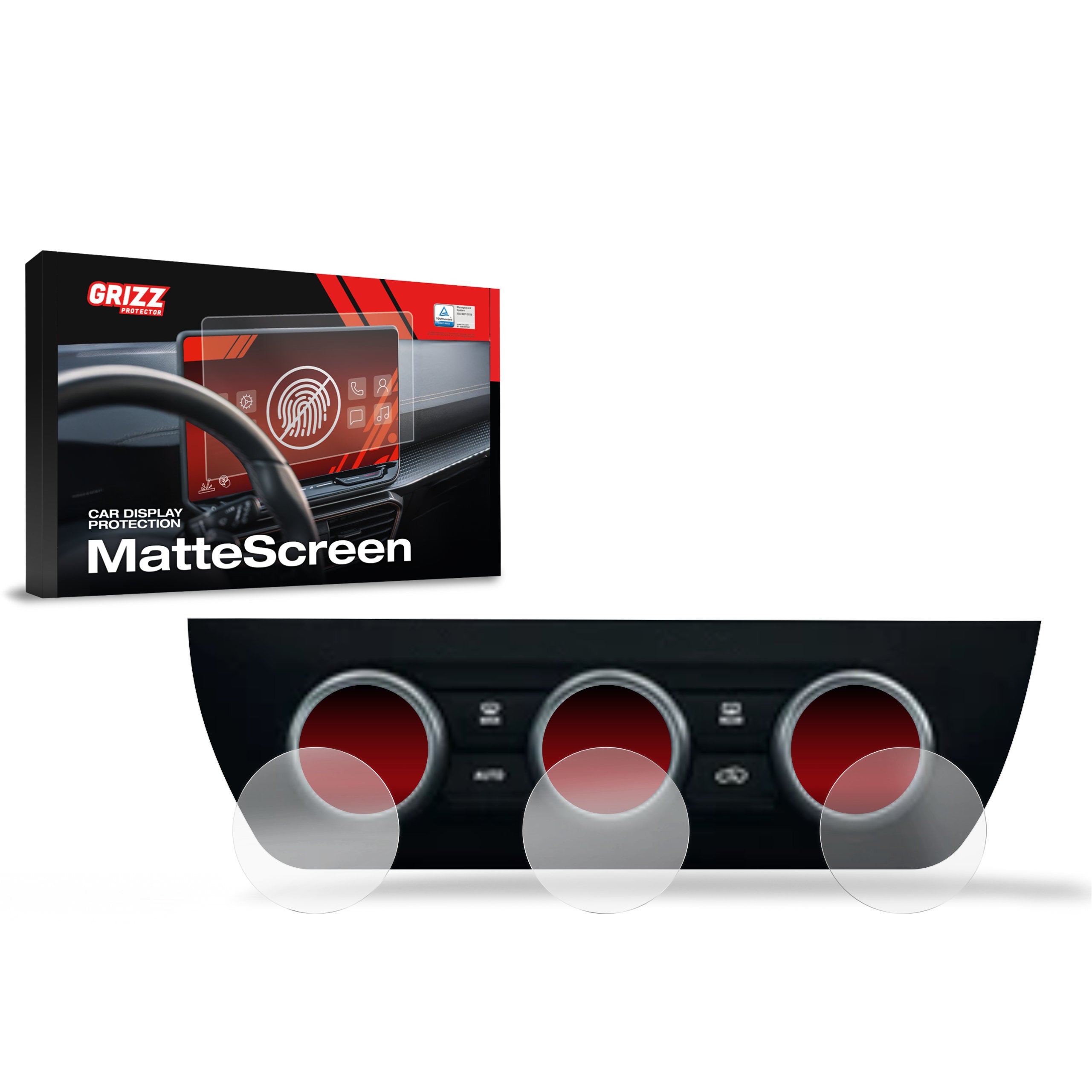 Matte Autodisplayfolie 3in1 für Skoda Kodiaq 2 (2024-2026), Grizz Protector