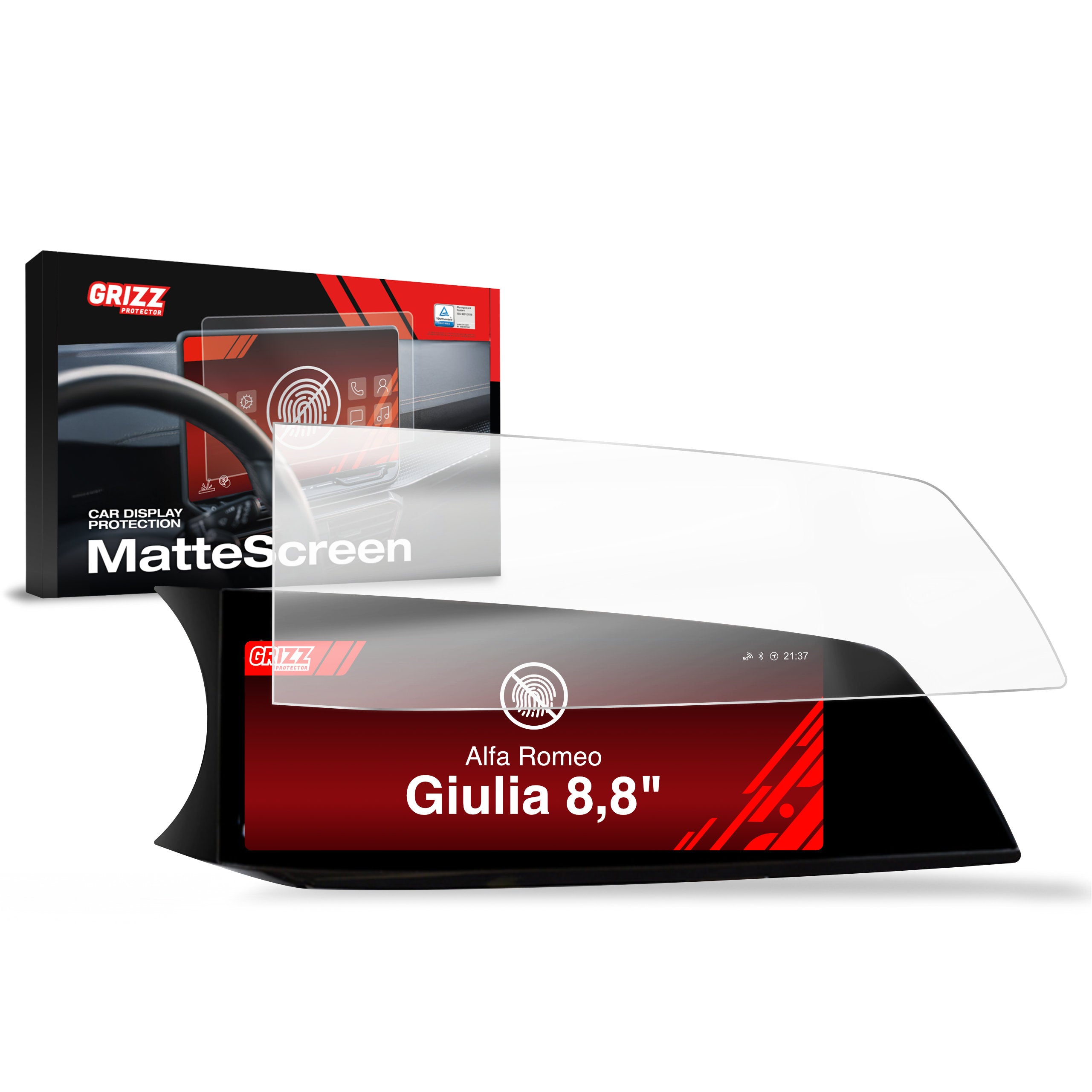 Matte Autodisplayfolie für Alfa Romeo Giulia 8,8" (2025-2026), Grizz Protector