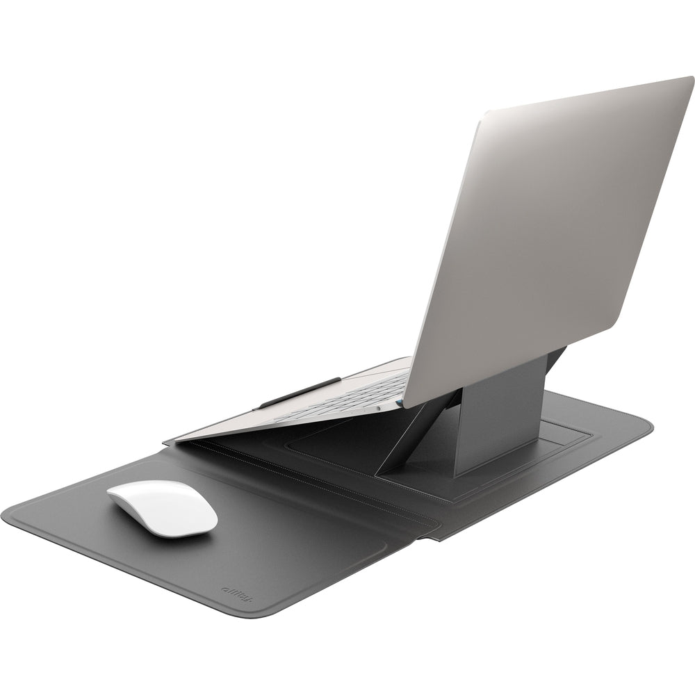 Laptoptasche für 13–14-Zoll-Laptops mit Mauspad und Ständerfunktion, Allity ALS-100, Schwarz