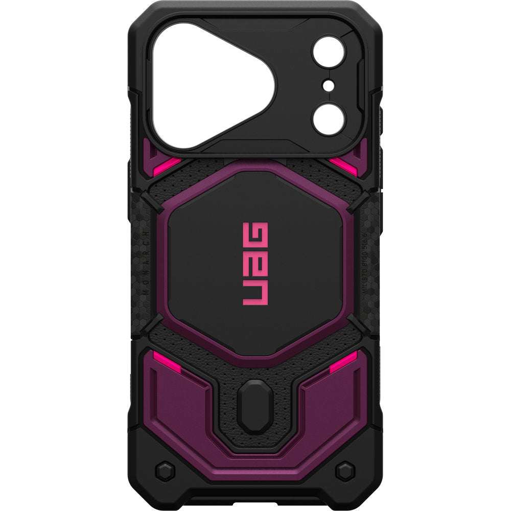Handyhülle für iPhone 18 Pro / 17 Pro, UAG Monarch Pro mit MagSafe, Violett und Schwarz