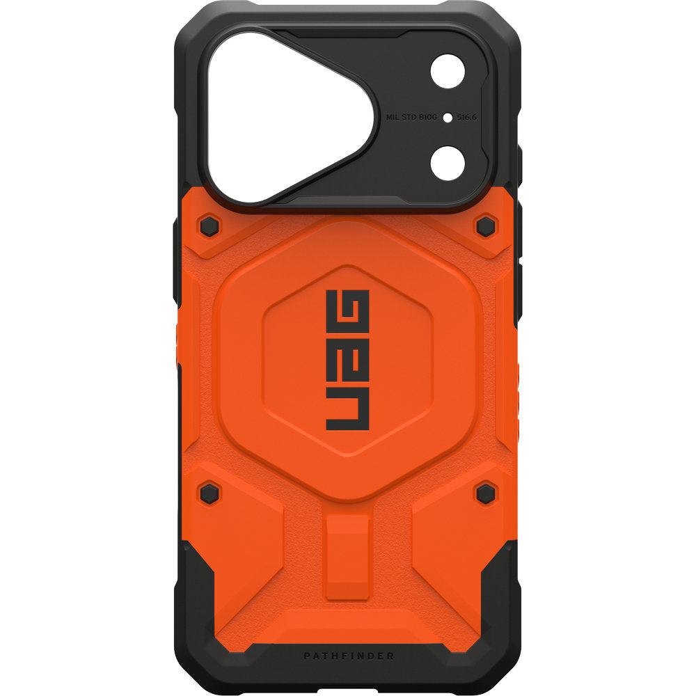 Handyhülle für iPhone 18 Pro / 17 Pro, UAG Pathfinder mit MagSafe, Orange mit Schwarzen Elementen