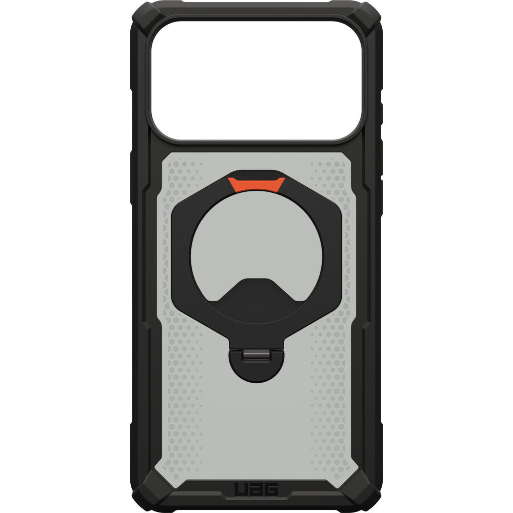 Handyhülle mit Ring für iPhone 18 Pro Max / 17 Pro Max, UAG Plasma XTE 360 mit MagSafe, Durchscheinend und Schwarz mit orangem Element