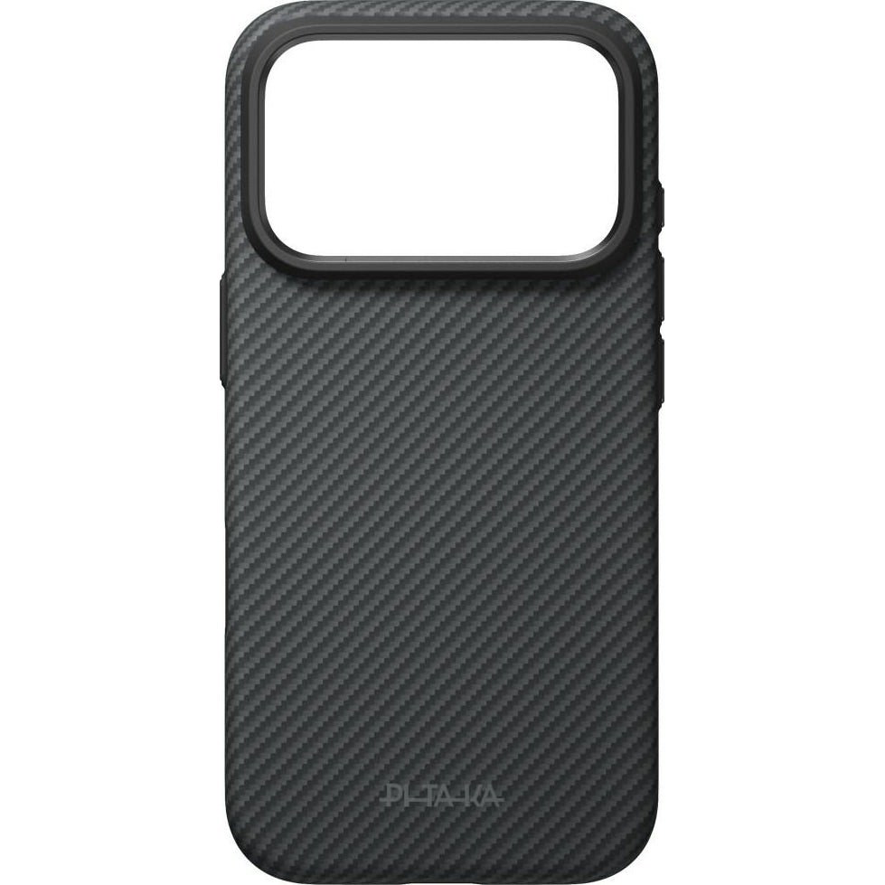 Aramid Handyhülle für iPhone 18 Pro / 17 Pro, PITAKA Ultra-Slim Case mit MagSafe, Schwarz-Grau (4/10)