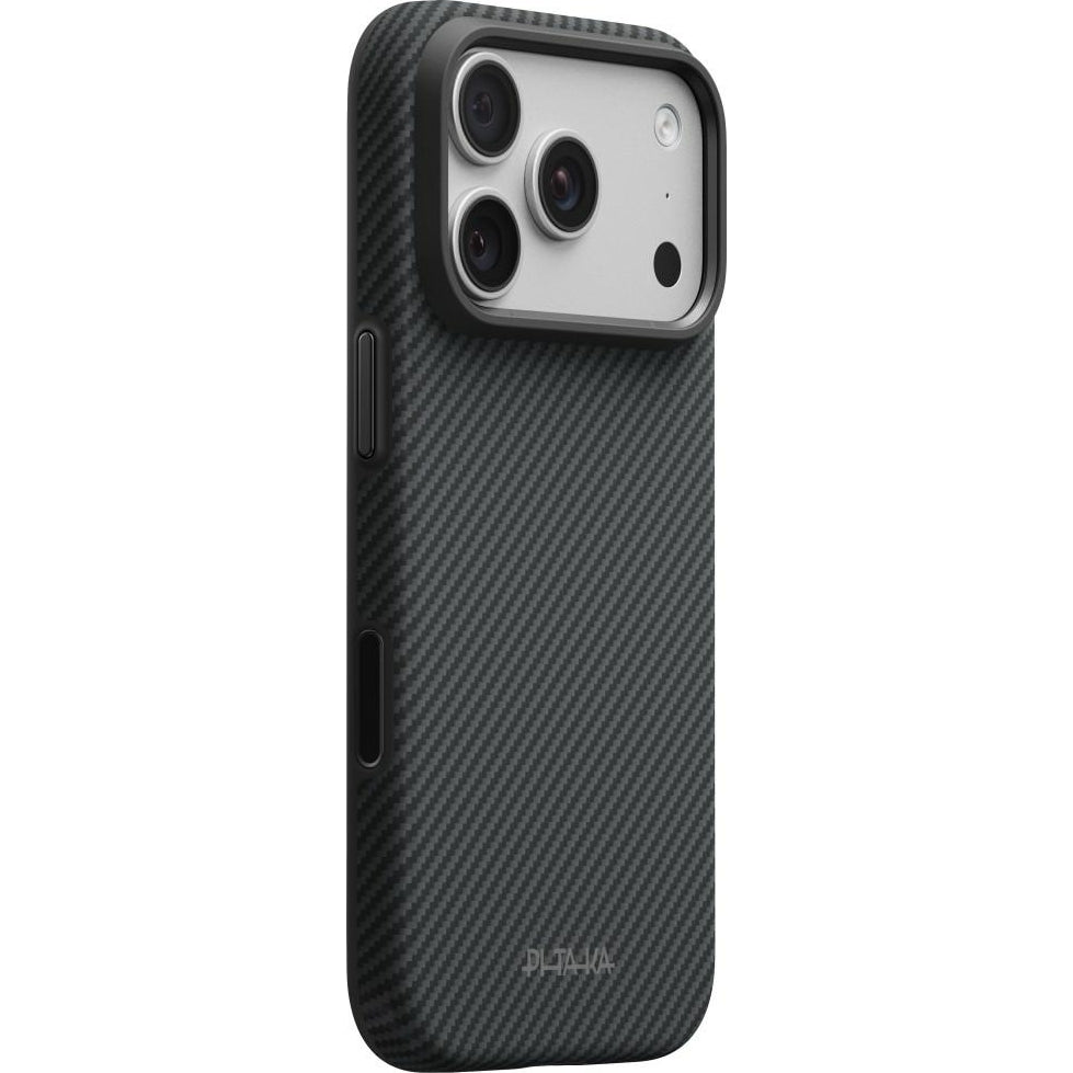 Aramid Handyhülle für iPhone 18 Pro / 17 Pro, PITAKA Ultra-Slim Case mit MagSafe, Schwarz-Grau (3/10)