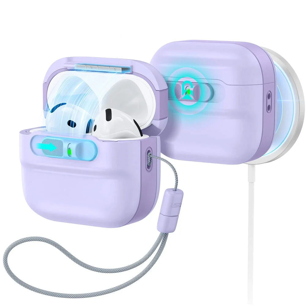 Schutzhülle für Apple AirPods 4, Apple AirPods 5, ESR FlickLock Magnetic Case mit MagSafe, Lavender (1/10)
