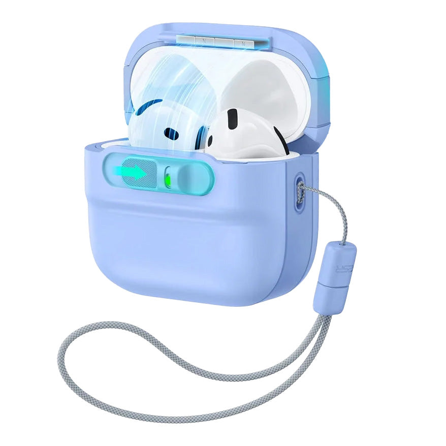 Schutzhülle für Apple AirPods 4, Apple AirPods 5, ESR FlickLock Magnetic Case mit MagSafe, Blau (9/10)