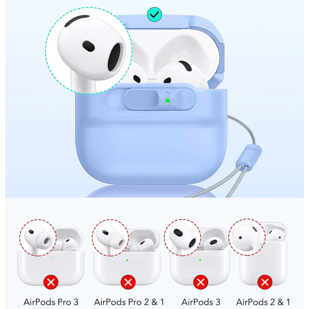 Schutzhülle für Apple AirPods 4, Apple AirPods 5, ESR FlickLock Magnetic Case mit MagSafe, Blau (5/10)