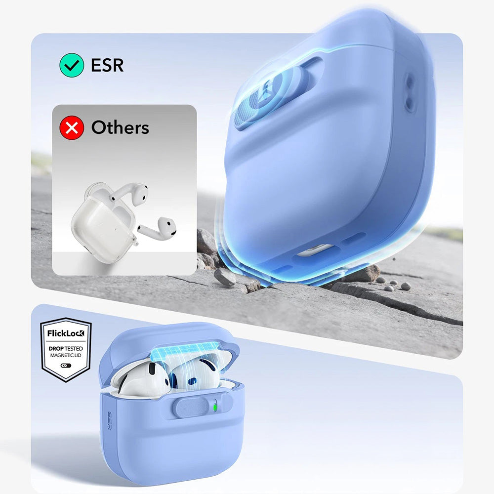 Schutzhülle für Apple AirPods 4, Apple AirPods 5, ESR FlickLock Magnetic Case mit MagSafe, Blau (4/10)