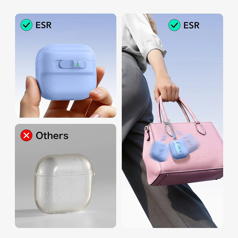 Schutzhülle für Apple AirPods 4, Apple AirPods 5, ESR FlickLock Magnetic Case mit MagSafe, Blau (7/10)