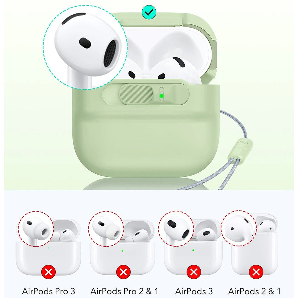 Schutzhülle für Apple AirPods 4, Apple AirPods 5, ESR FlickLock Magnetic Case mit MagSafe, Grün (5/10)