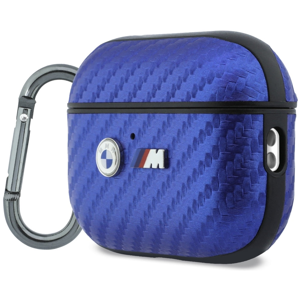 Hülle für Apple AirPods Pro 3, BMW M Carbon Metal Logo, Blau Karbon (2/4)
