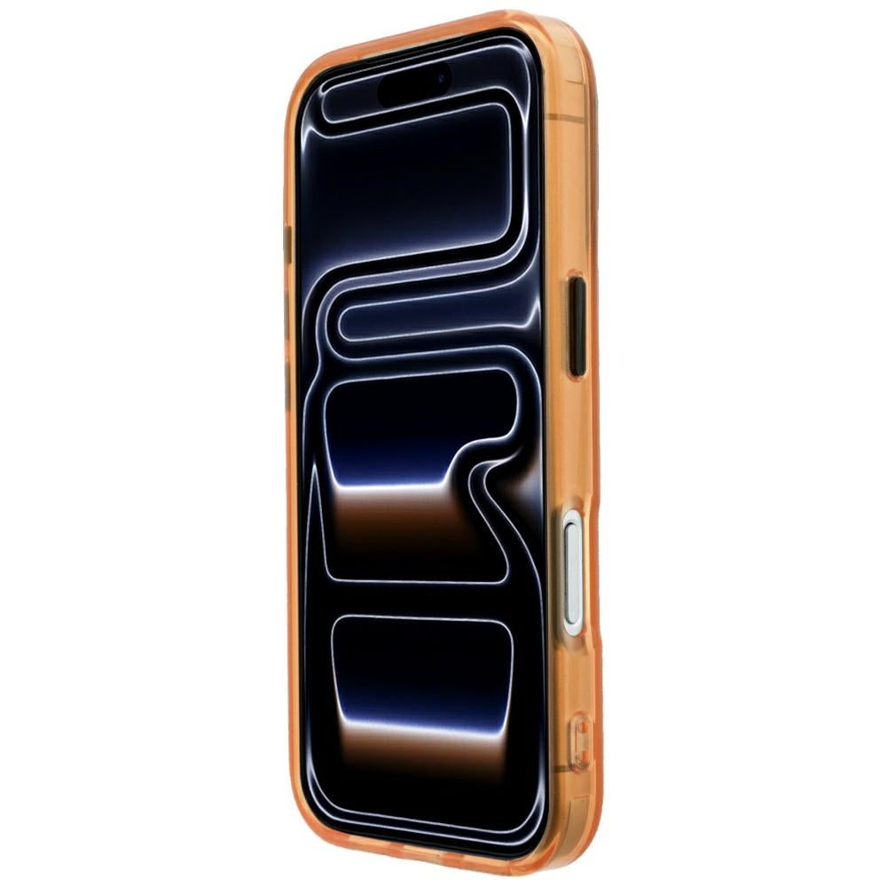 Handyhülle für iPhone 18 Pro / 17 Pro, BMW M IML Frosted Metal Logo Trims MagSafe, Orange-Transparent (6/8)