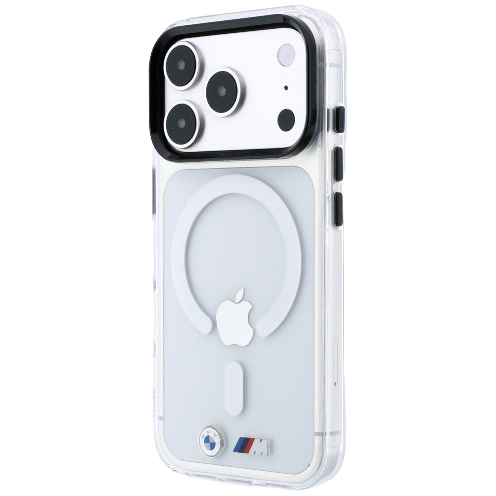 Handyhülle für iPhone 18 Pro Max / 17 Pro Max, BMW M IML Frosted Metal Logo Trims MagSafe, Transparent (1/8)