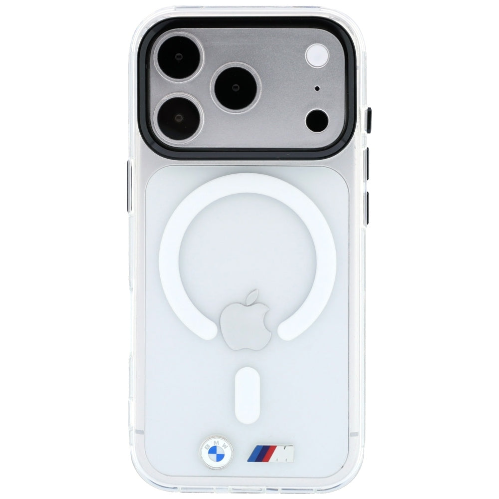 Handyhülle für iPhone 18 Pro Max / 17 Pro Max, BMW M IML Frosted Metal Logo Trims MagSafe, Transparent (3/8)